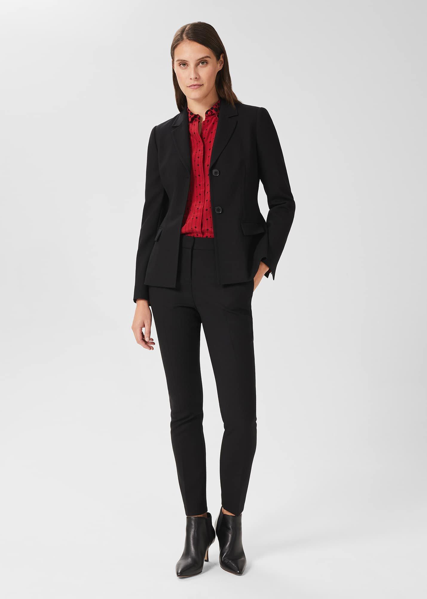 Giulia Slim Trousers, Black, hi-res
