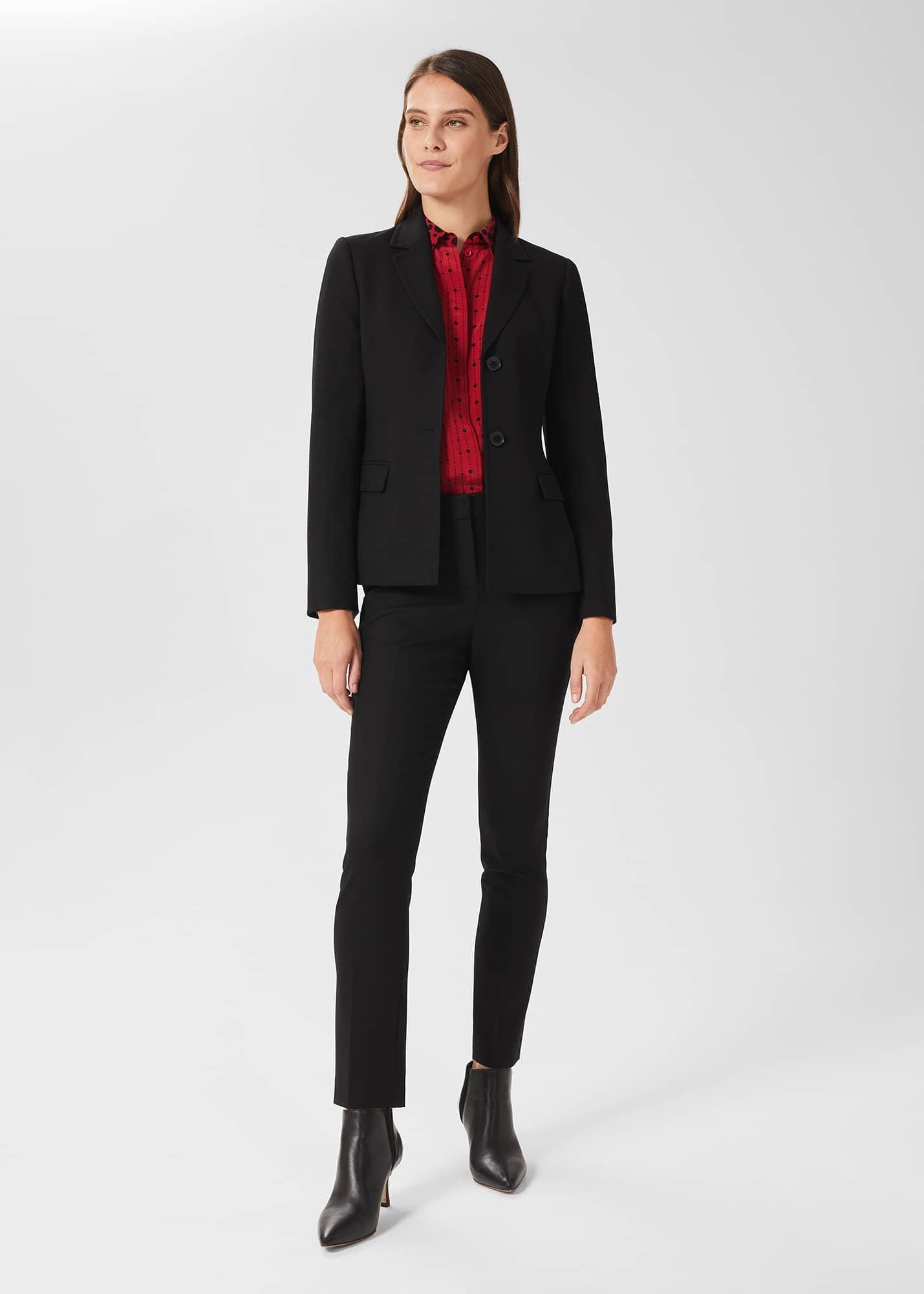 Giulia Slim Trousers, Black, hi-res