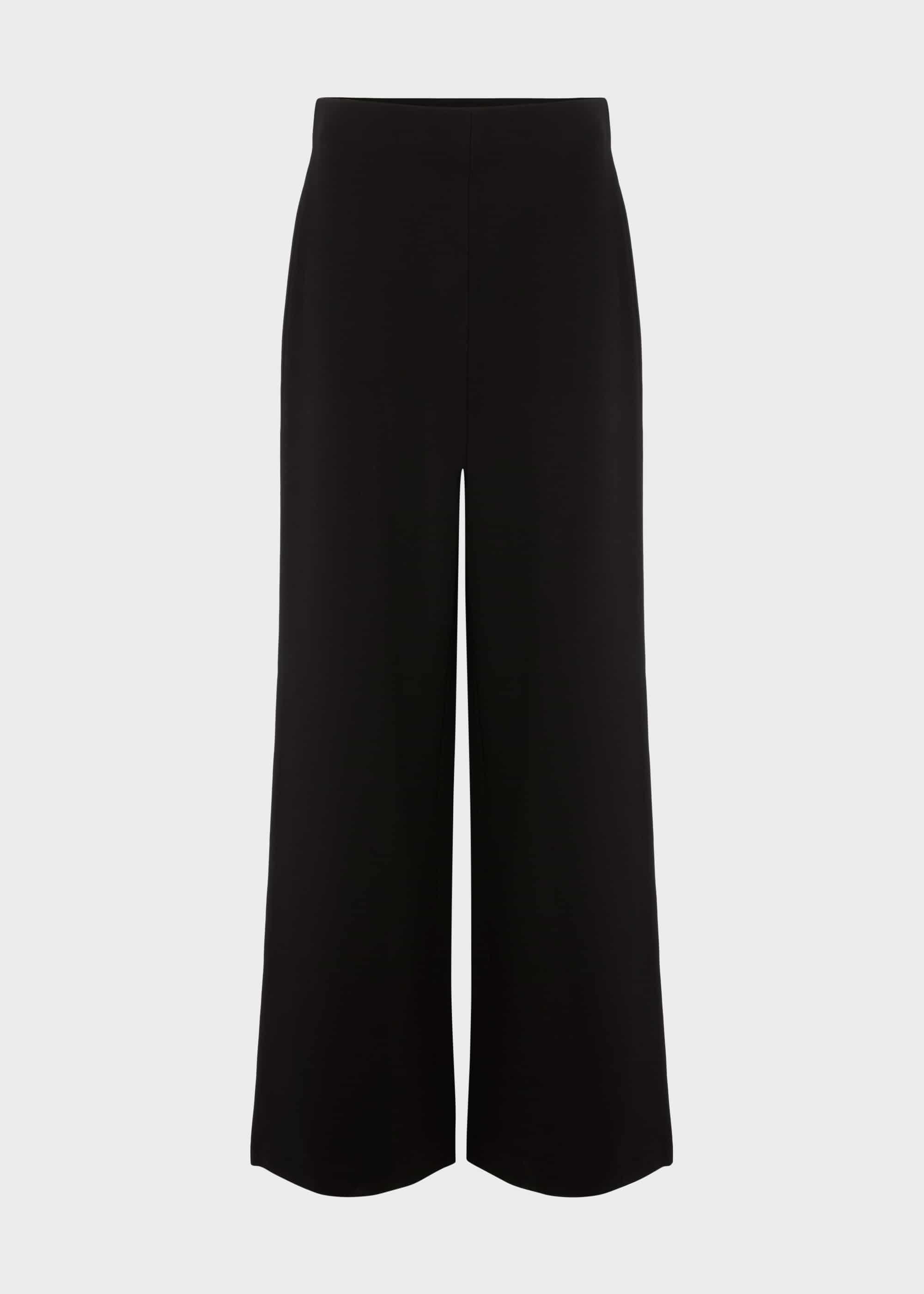 Pippa Jersey Wide Leg Pants, Black, hi-res