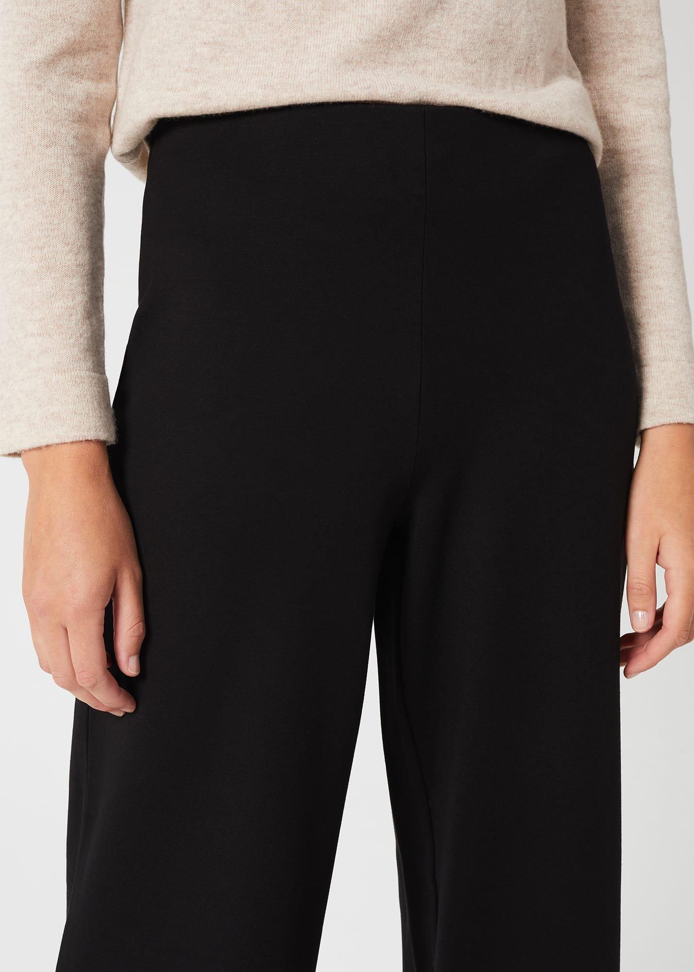 Pippa Jersey Wide Leg Pants, Black, hi-res