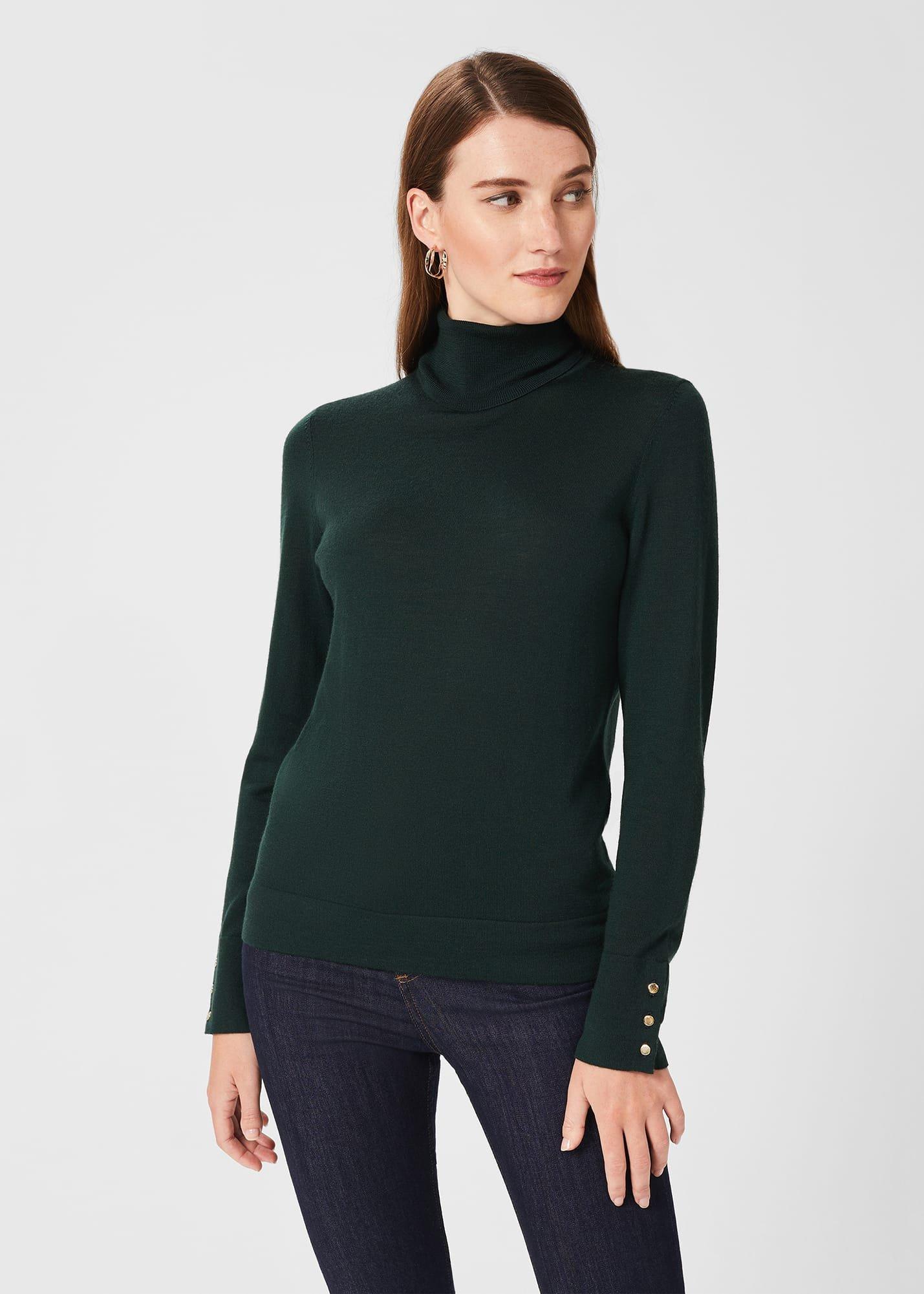Lara Merino Wool Roll Neck Jumper