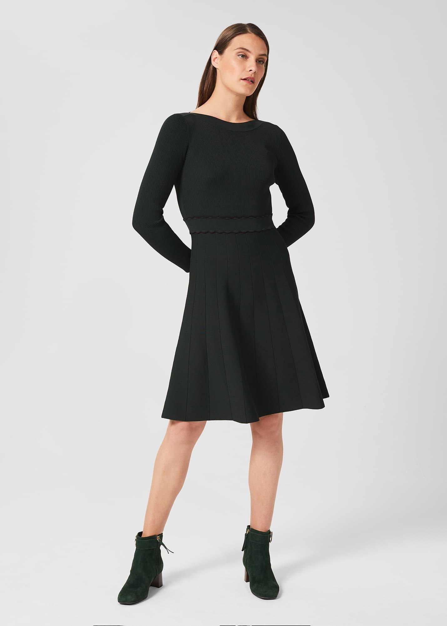 Tali Knitted Dress, Deep Green, hi-res