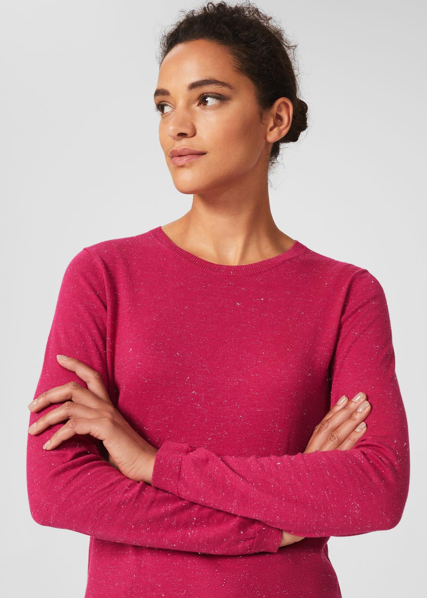Penny Sparkle Jumper, Pink Silver, hi-res