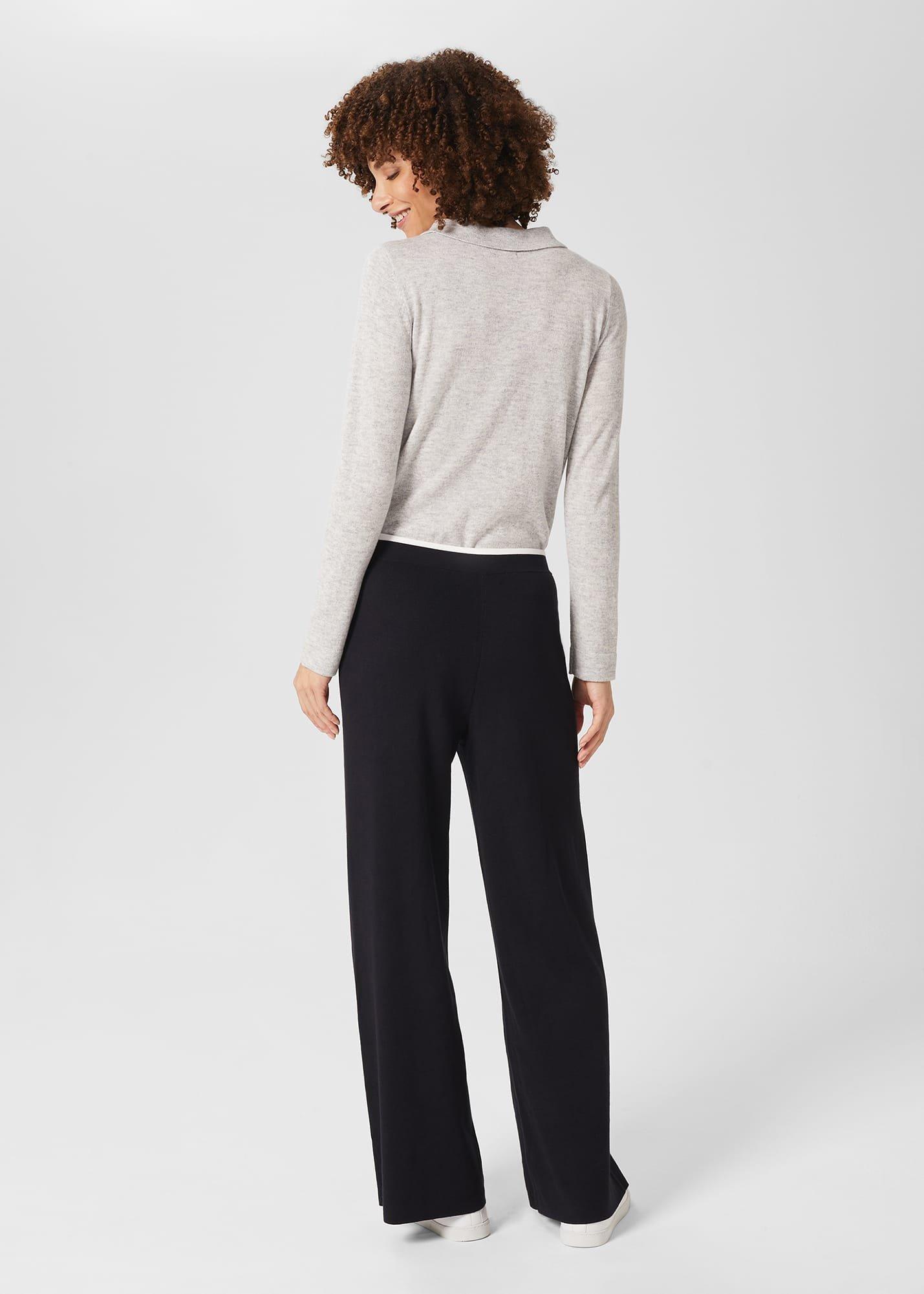 Naomi Knitted Trousers, Navy, hi-res