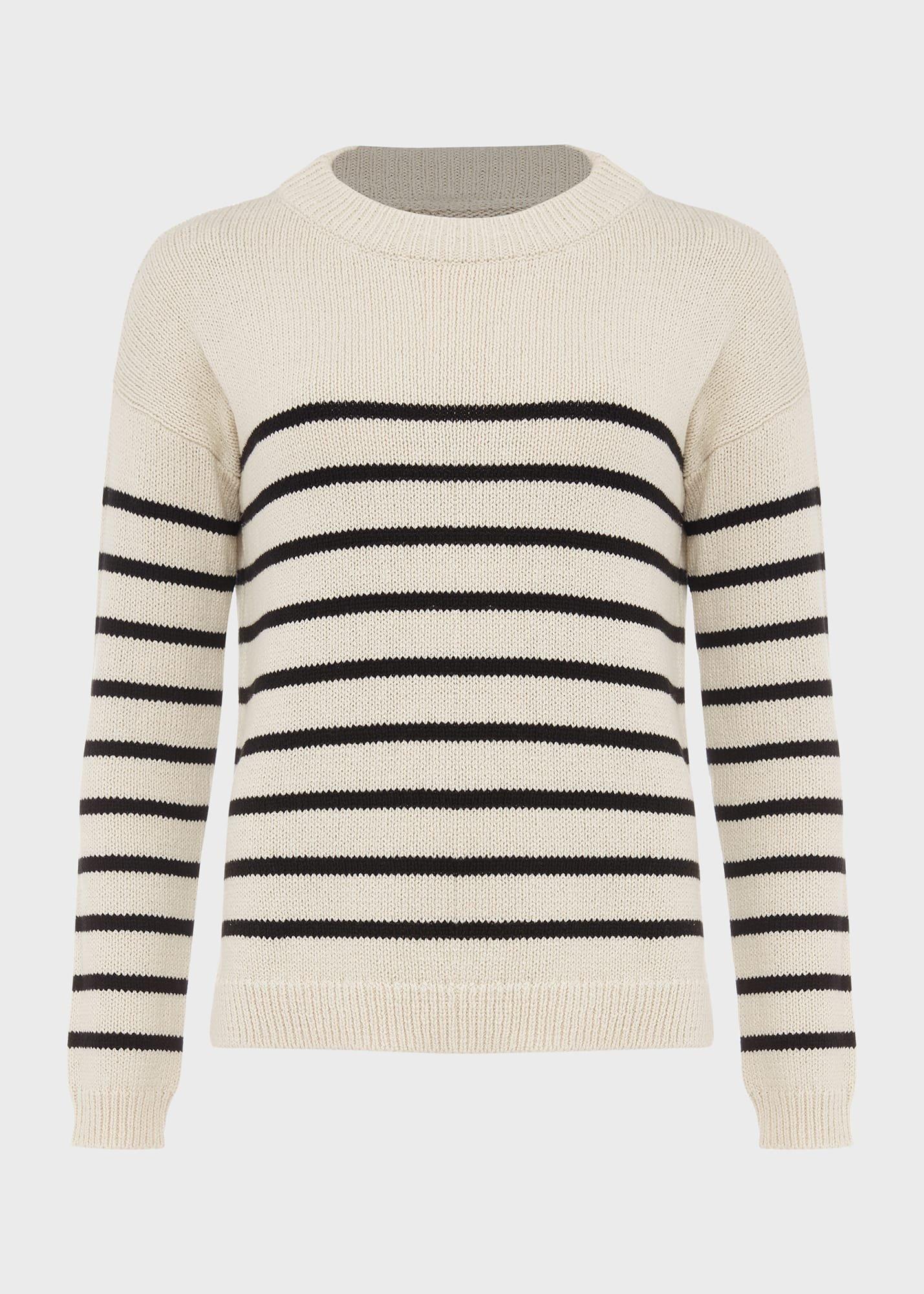 Everly Striped Jumper, Stone Black, hi-res