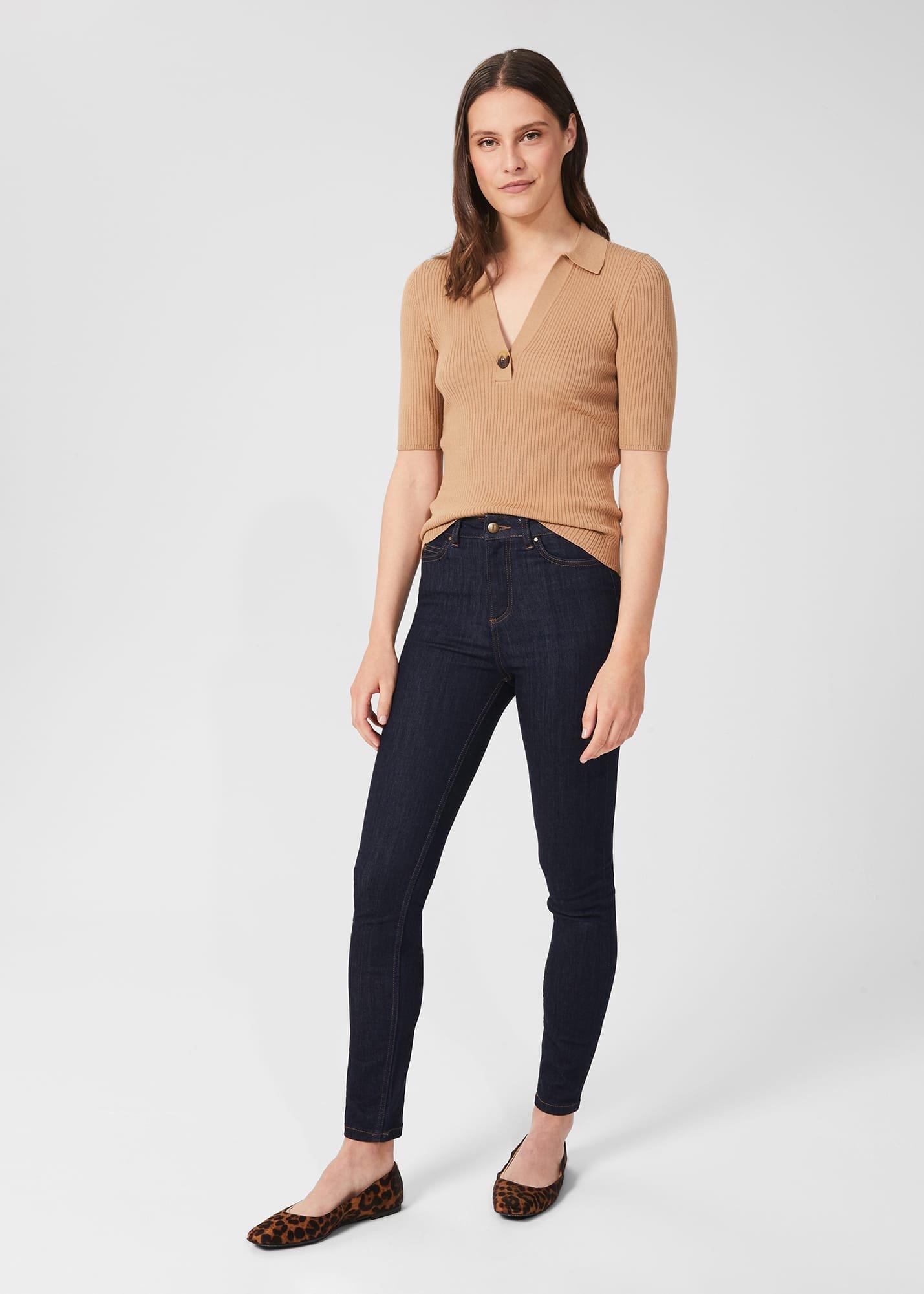 Josie Collared Jumper, Camel, hi-res