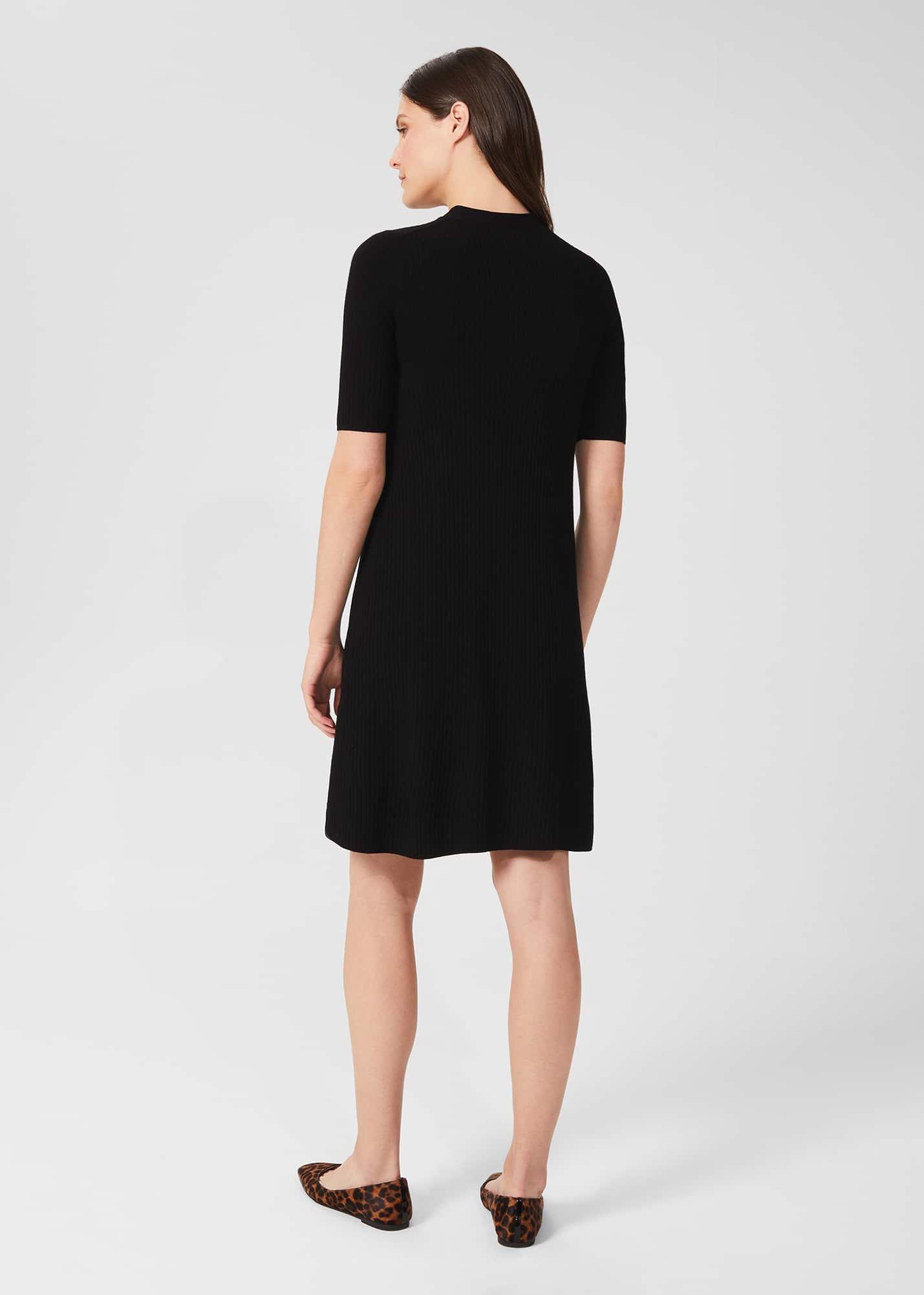 Josie Knitted Dress, Black, hi-res