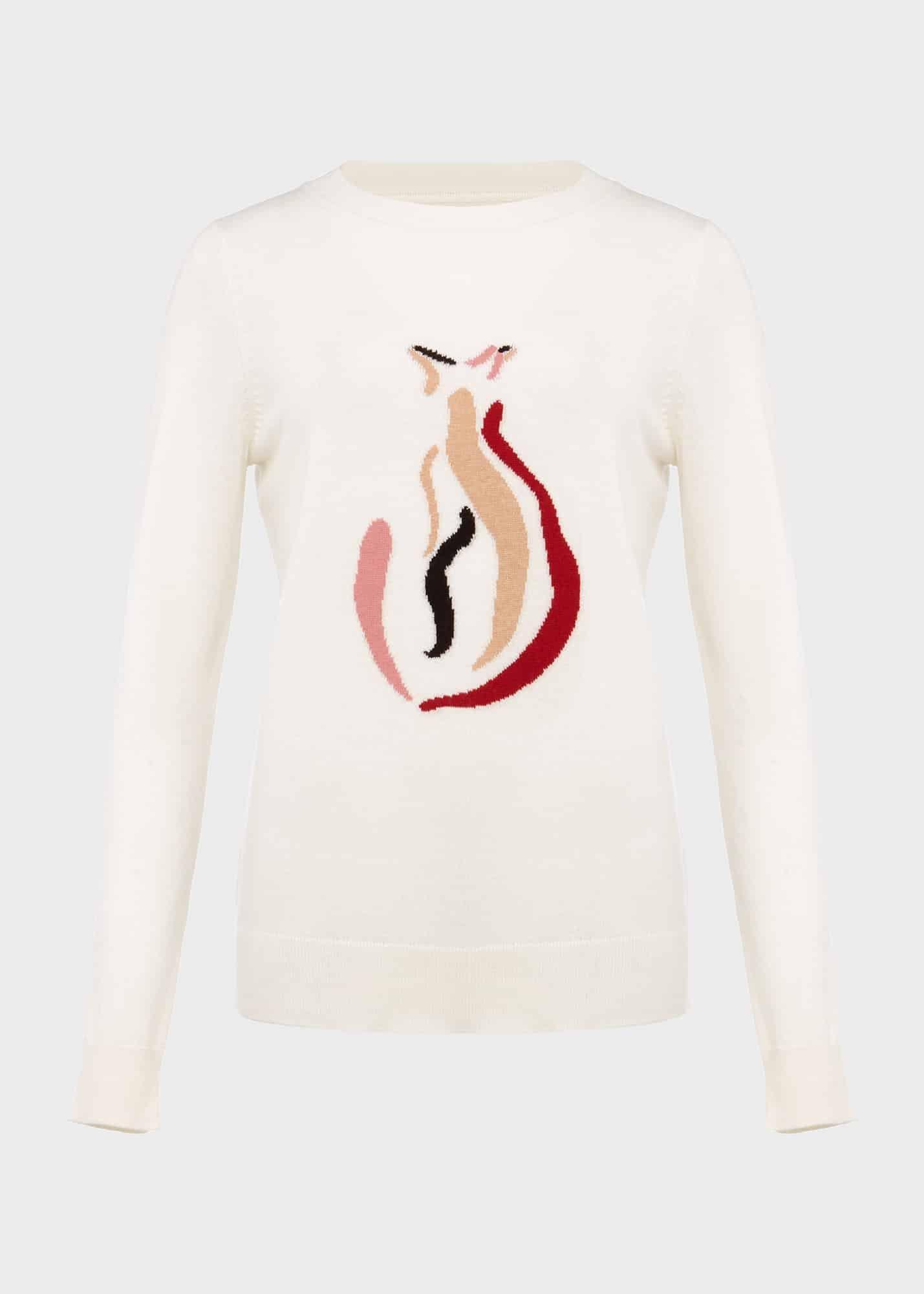 Hannah Jumper with Cashmere, Ivory, hi-res
