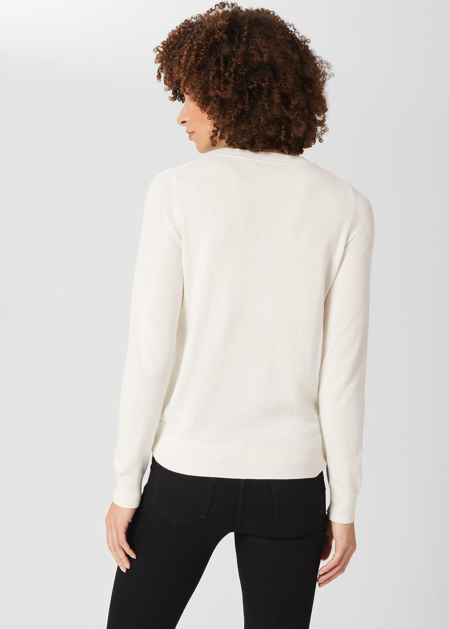 Hannah Jumper with Cashmere, Ivory, hi-res