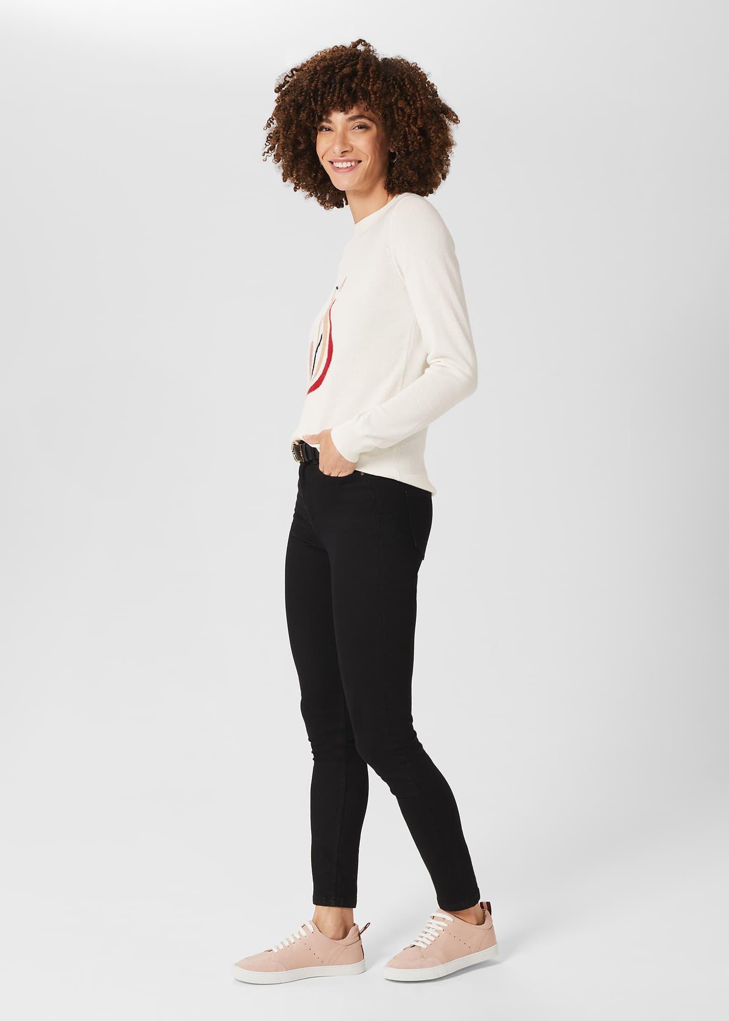 Hannah Jumper with Cashmere, Ivory, hi-res