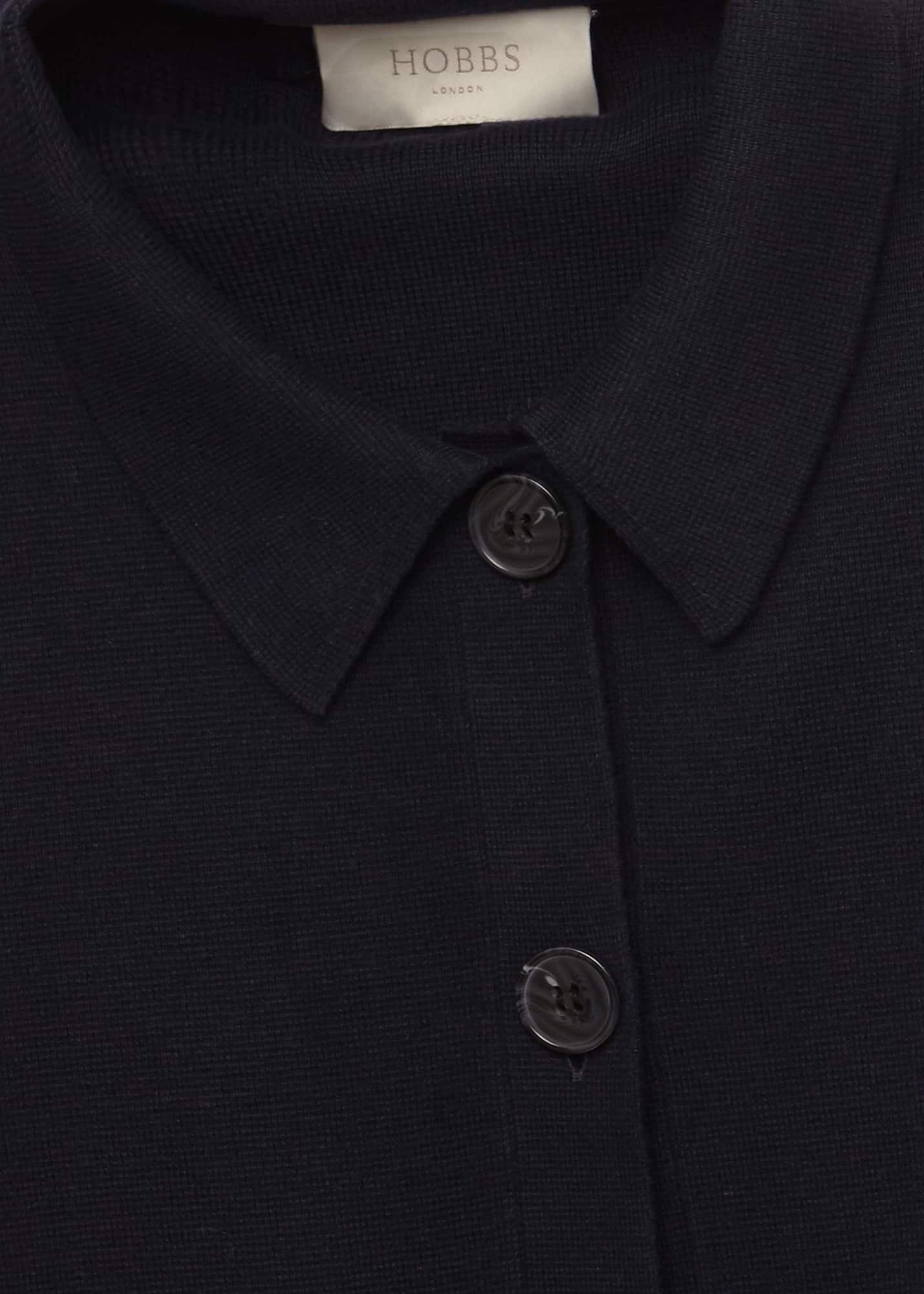 Paloma Cotton Wool Knitted Jacket, Navy, hi-res