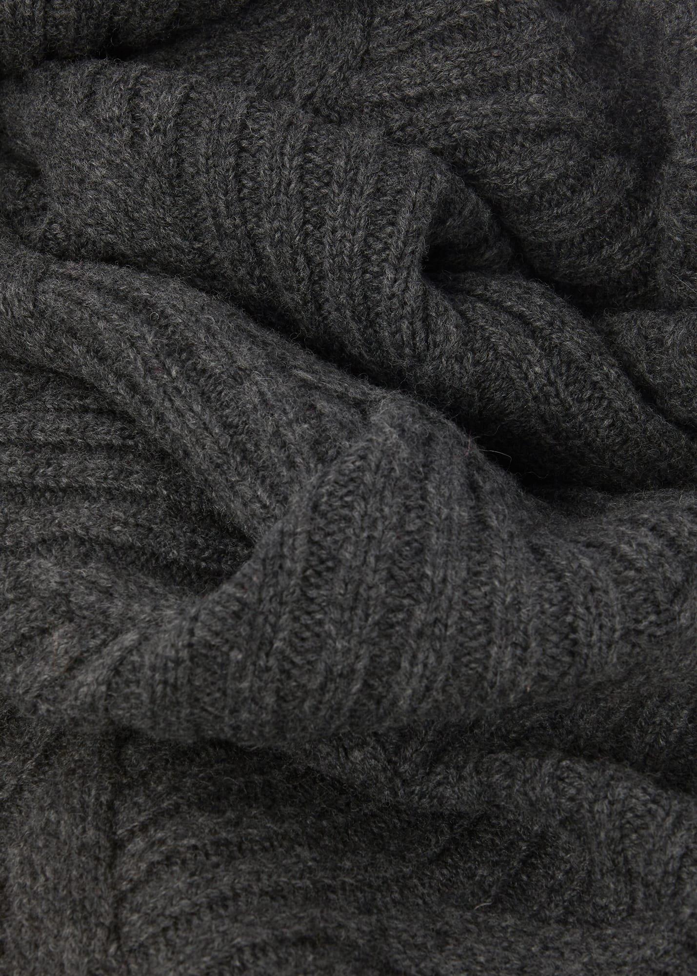 Malikah Knitted Dress, Charcoal Grey, hi-res