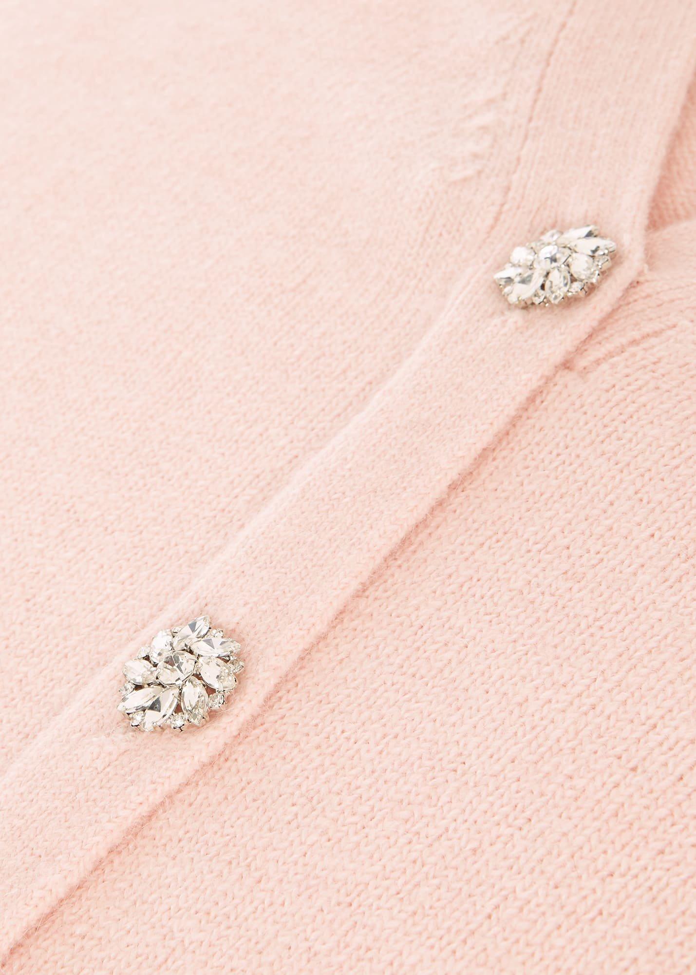 Isabella Button Jumper with Alpaca, Blush Pink, hi-res