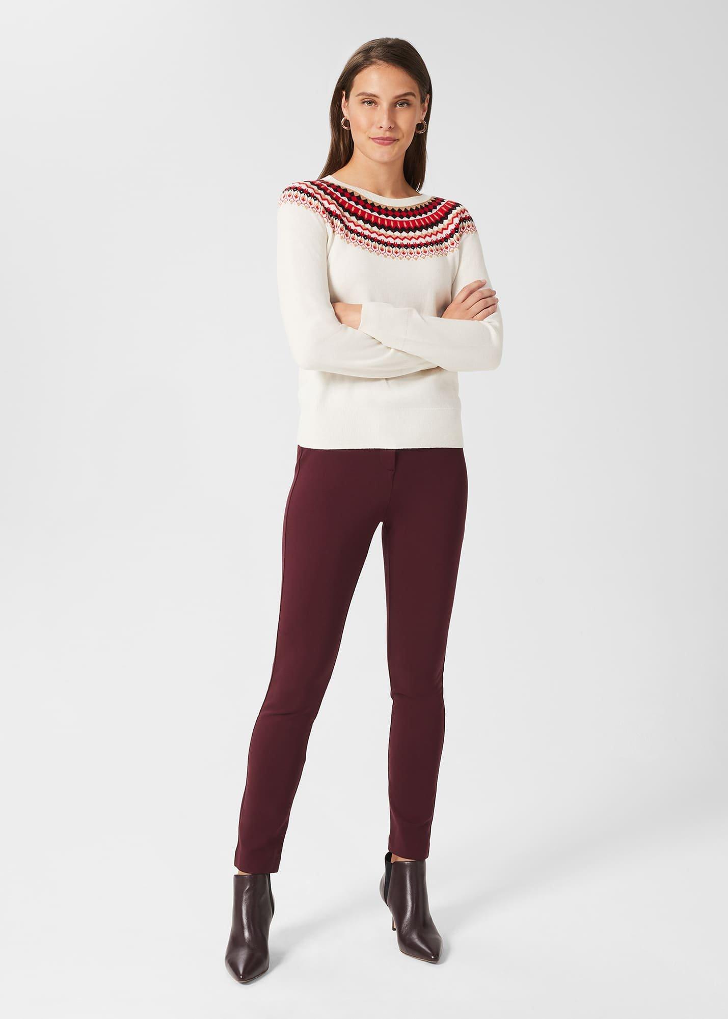 Greta Fairisle Sweater With Cashmere, Ivory Multi, hi-res