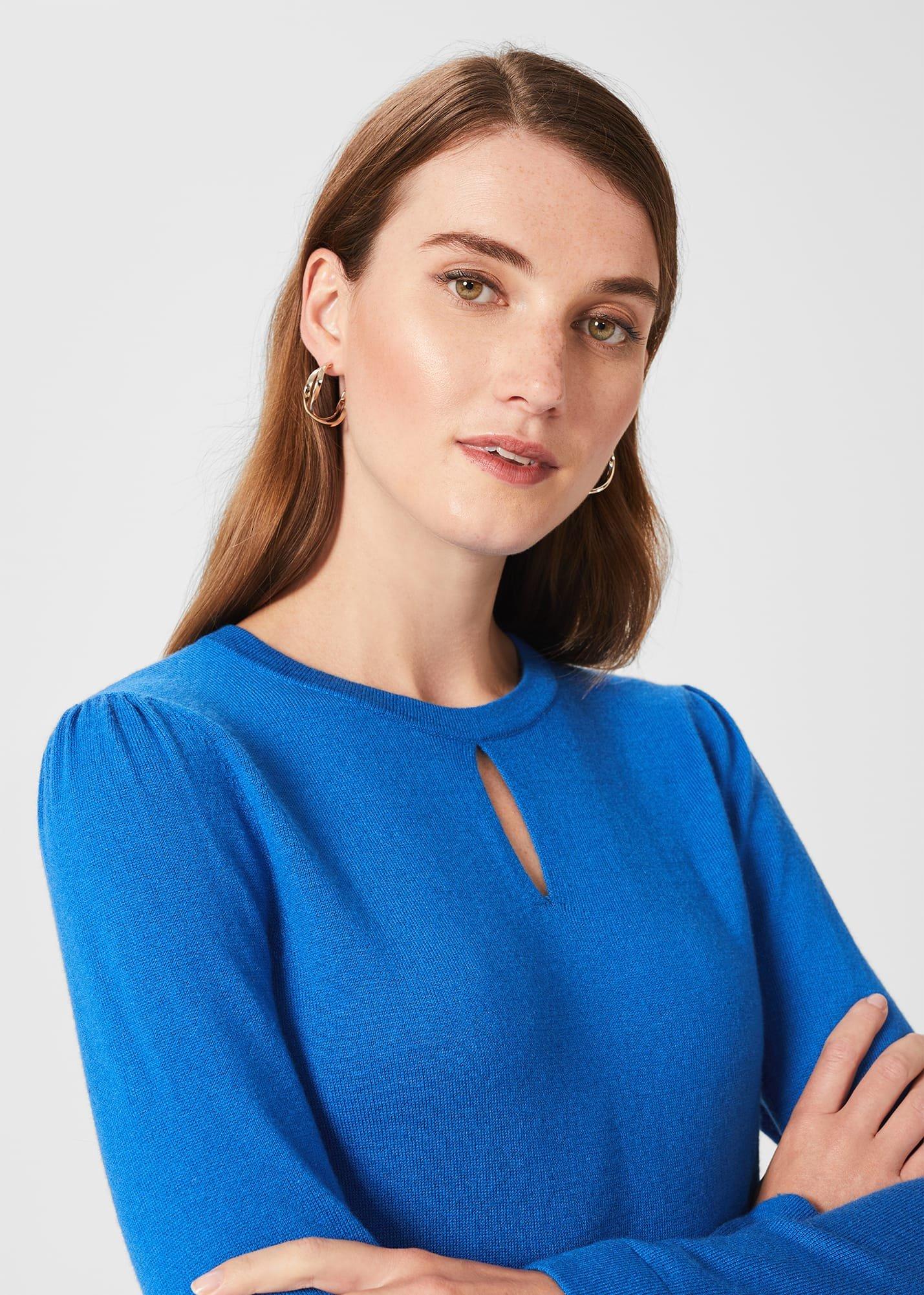 Marlena Jumper with Wool, Vivid Blue, hi-res