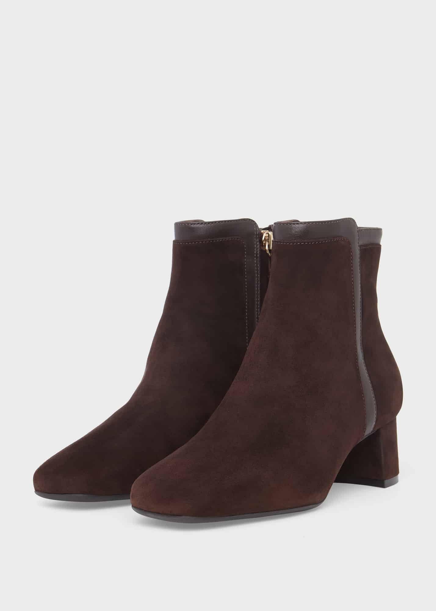 Iro Suede Ankle Boots, Dark Brown, hi-res