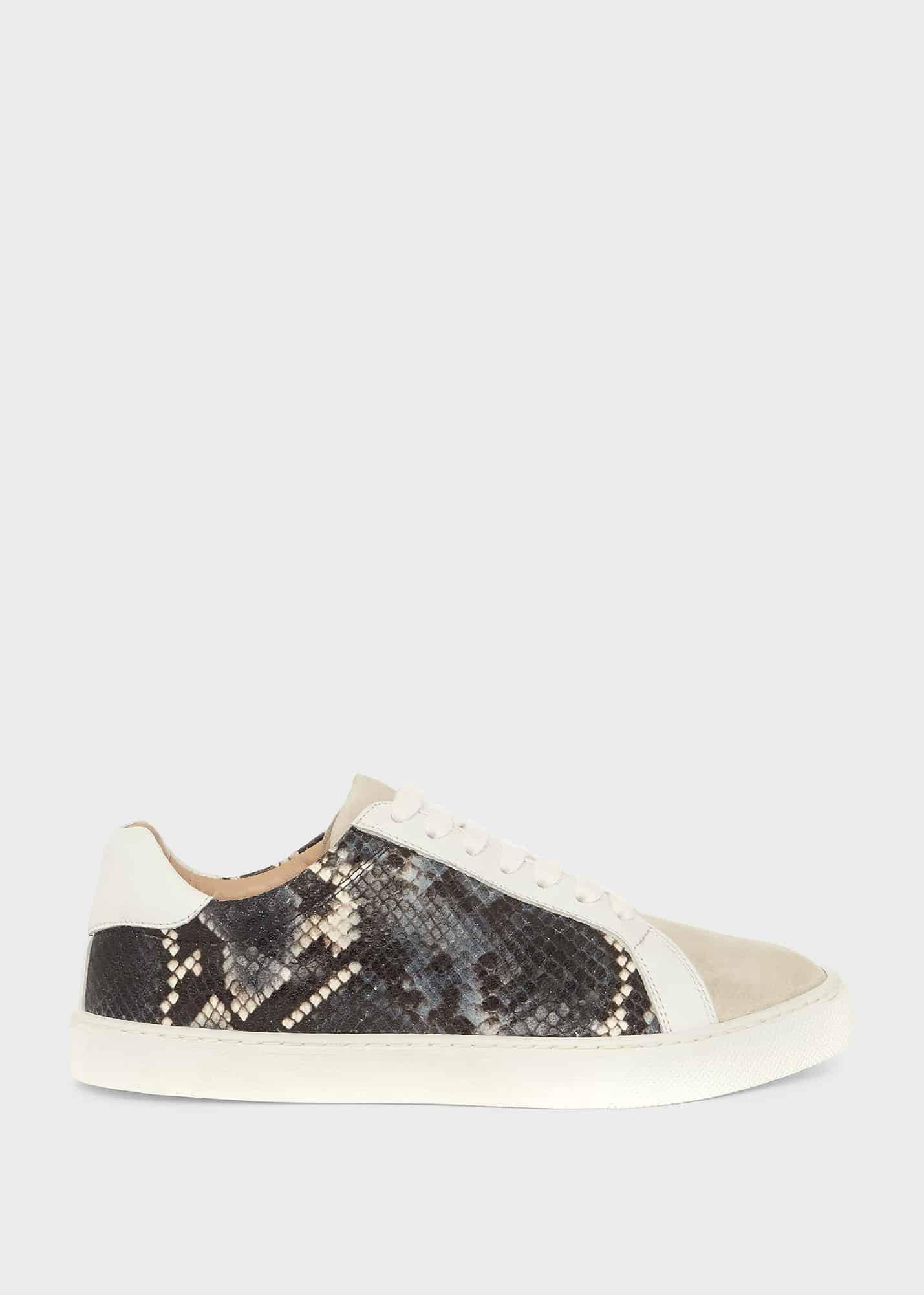 Arwen Leather Trainers, Blue Multi, hi-res