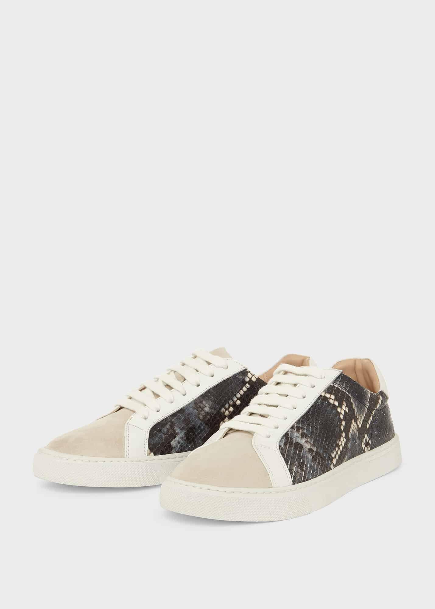 Arwen Leather Trainers, Blue Multi, hi-res