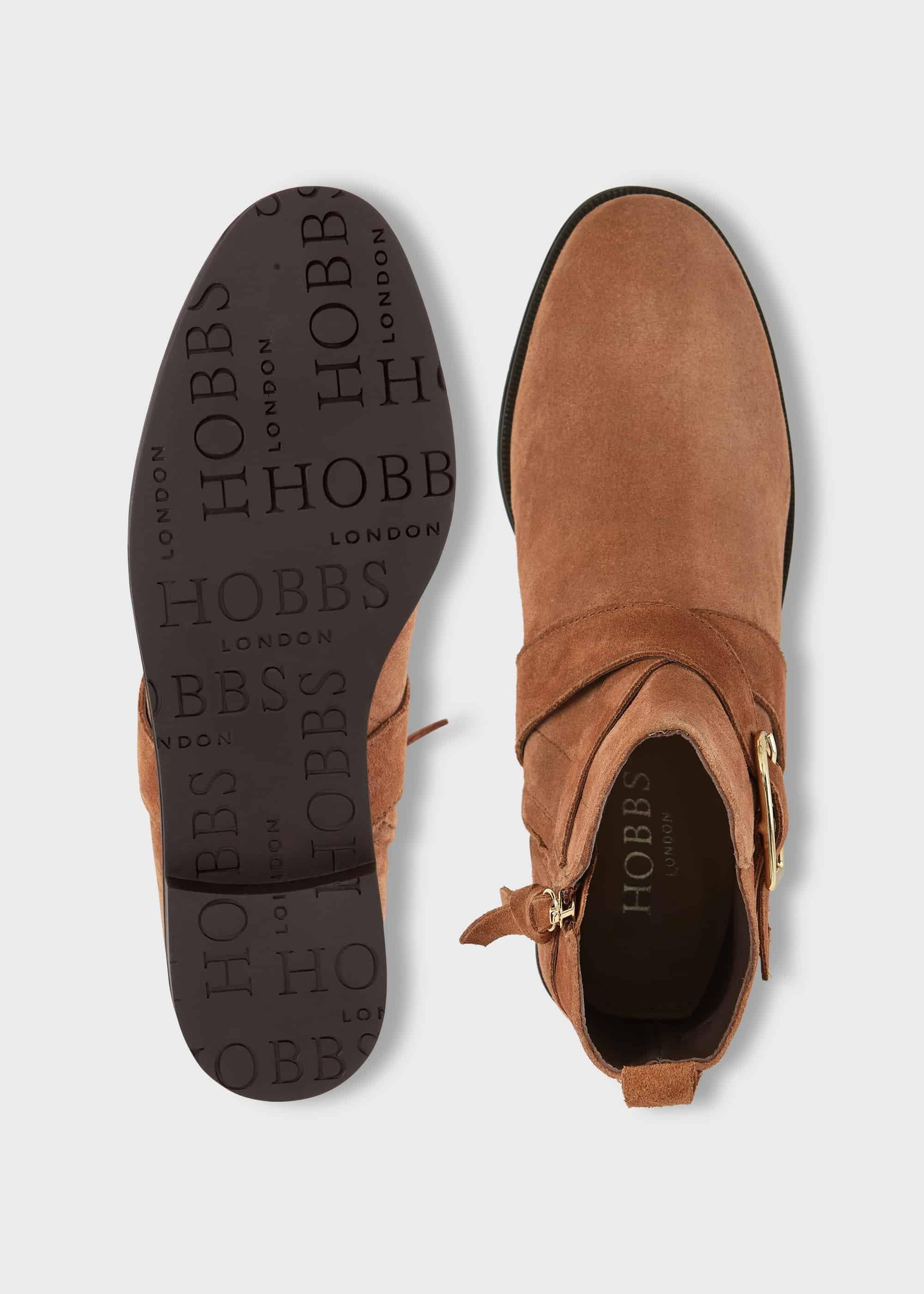 Ruthie Suede Ankle Boots, Toffee Brown, hi-res
