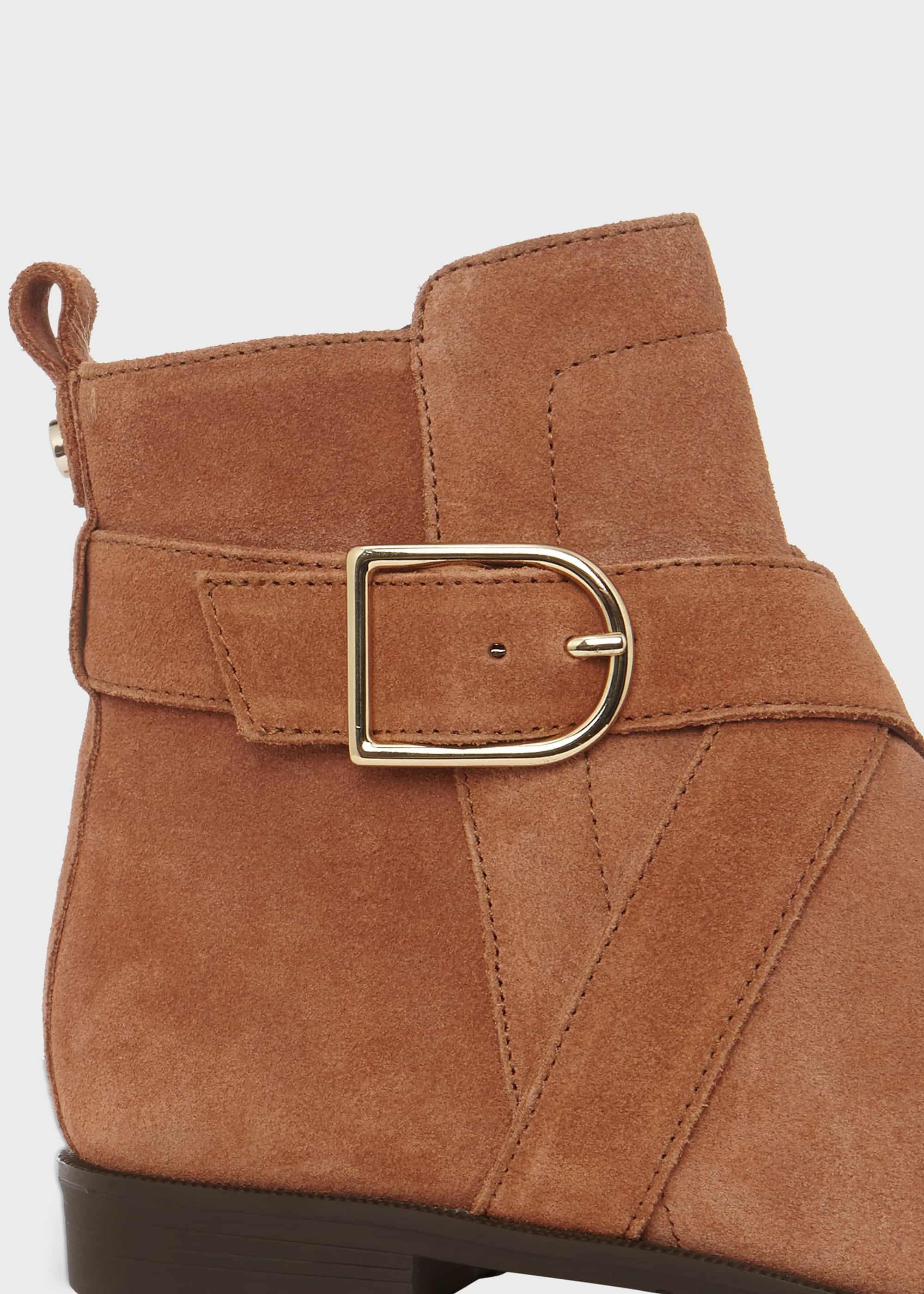 Ruthie Suede Ankle Boots, Toffee Brown, hi-res