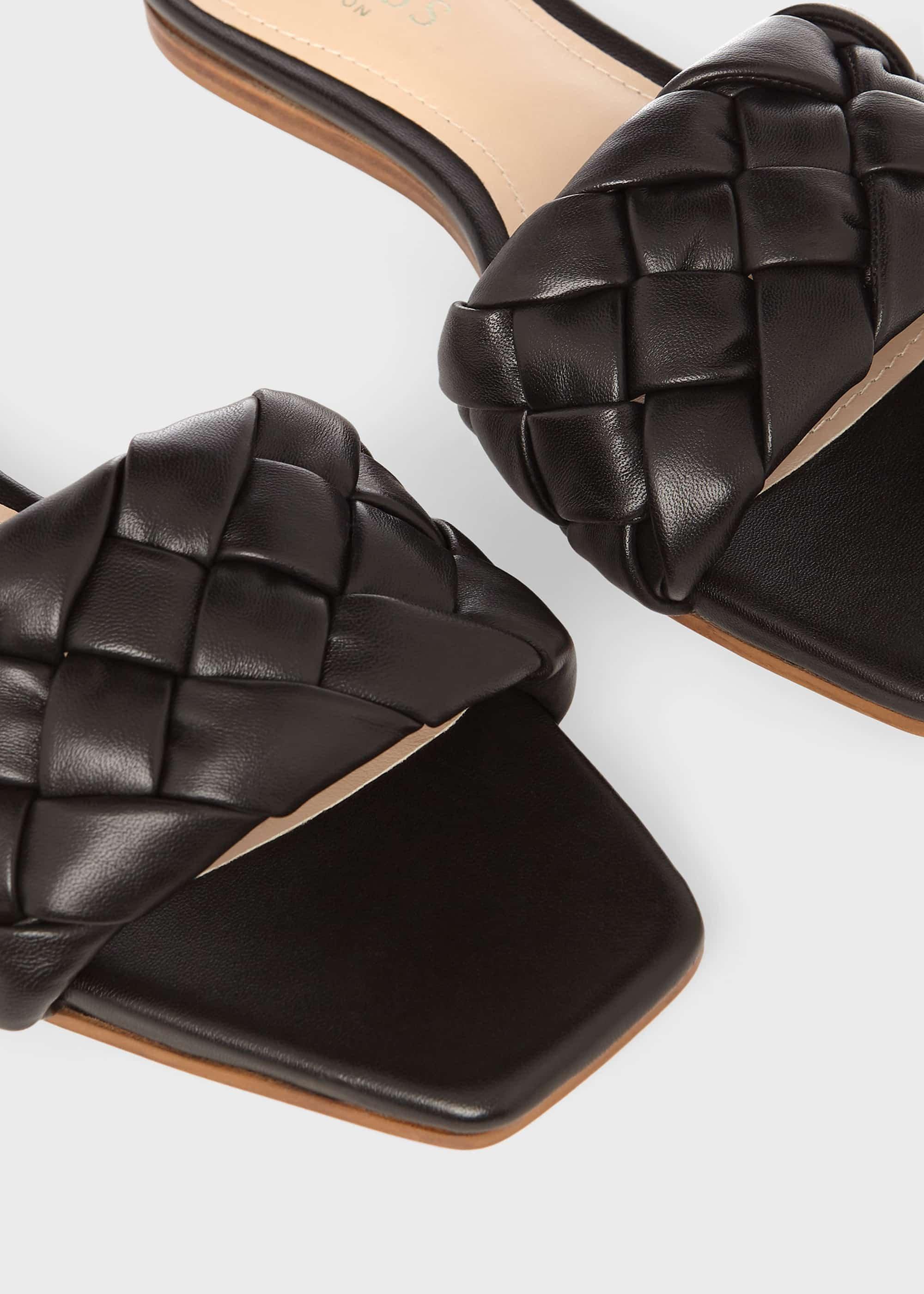 Wren Leather Sandals , Black, hi-res