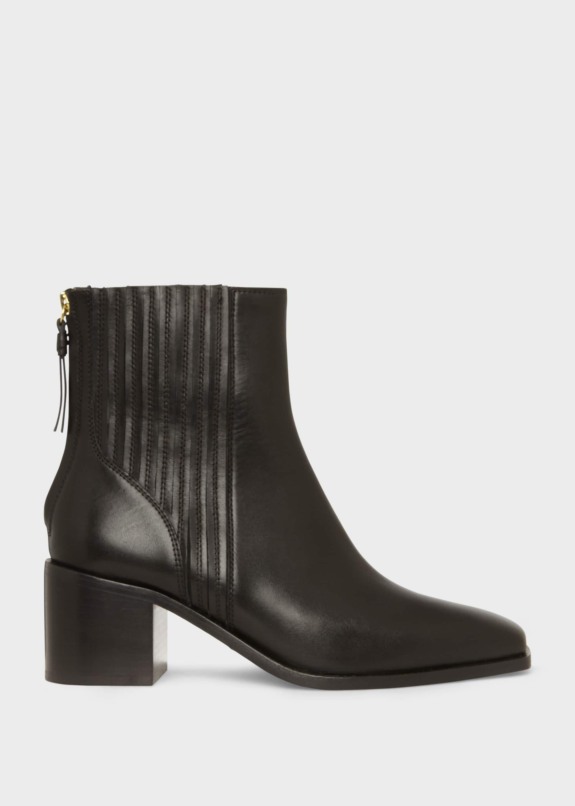 Willa Leather Ankle Boot, Black, hi-res