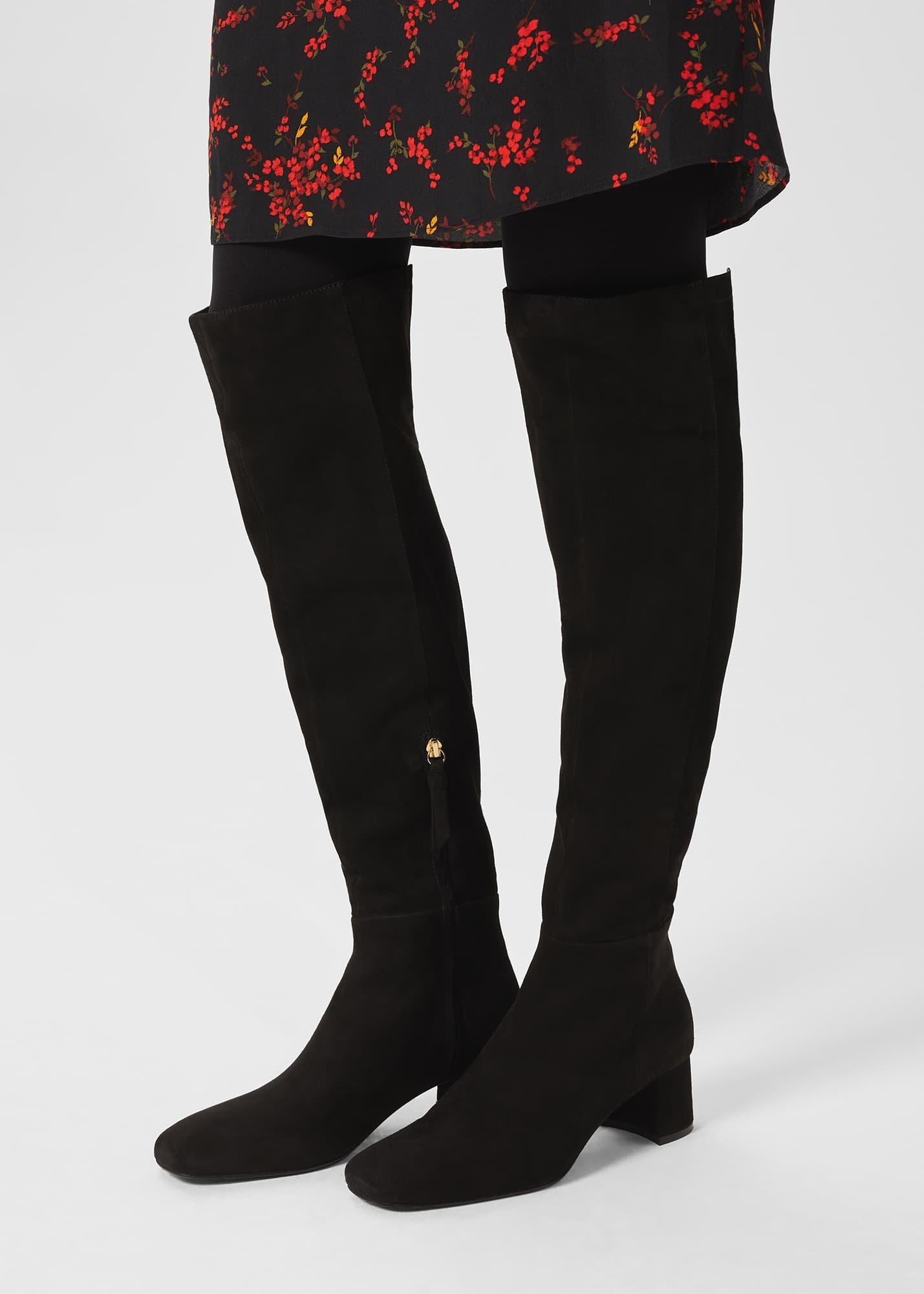 Khloe Over Knee Boots, Black, hi-res