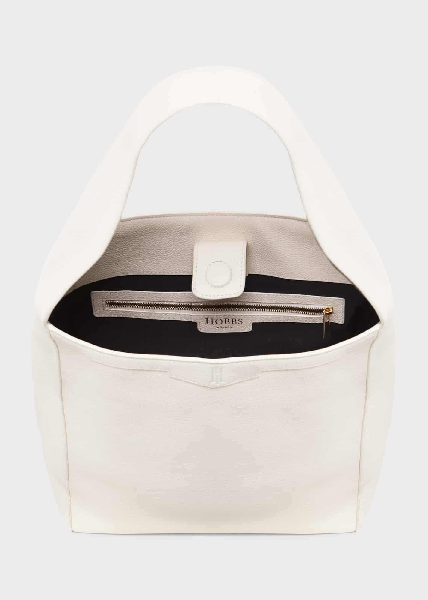 Filey Hobo Bag, White, hi-res