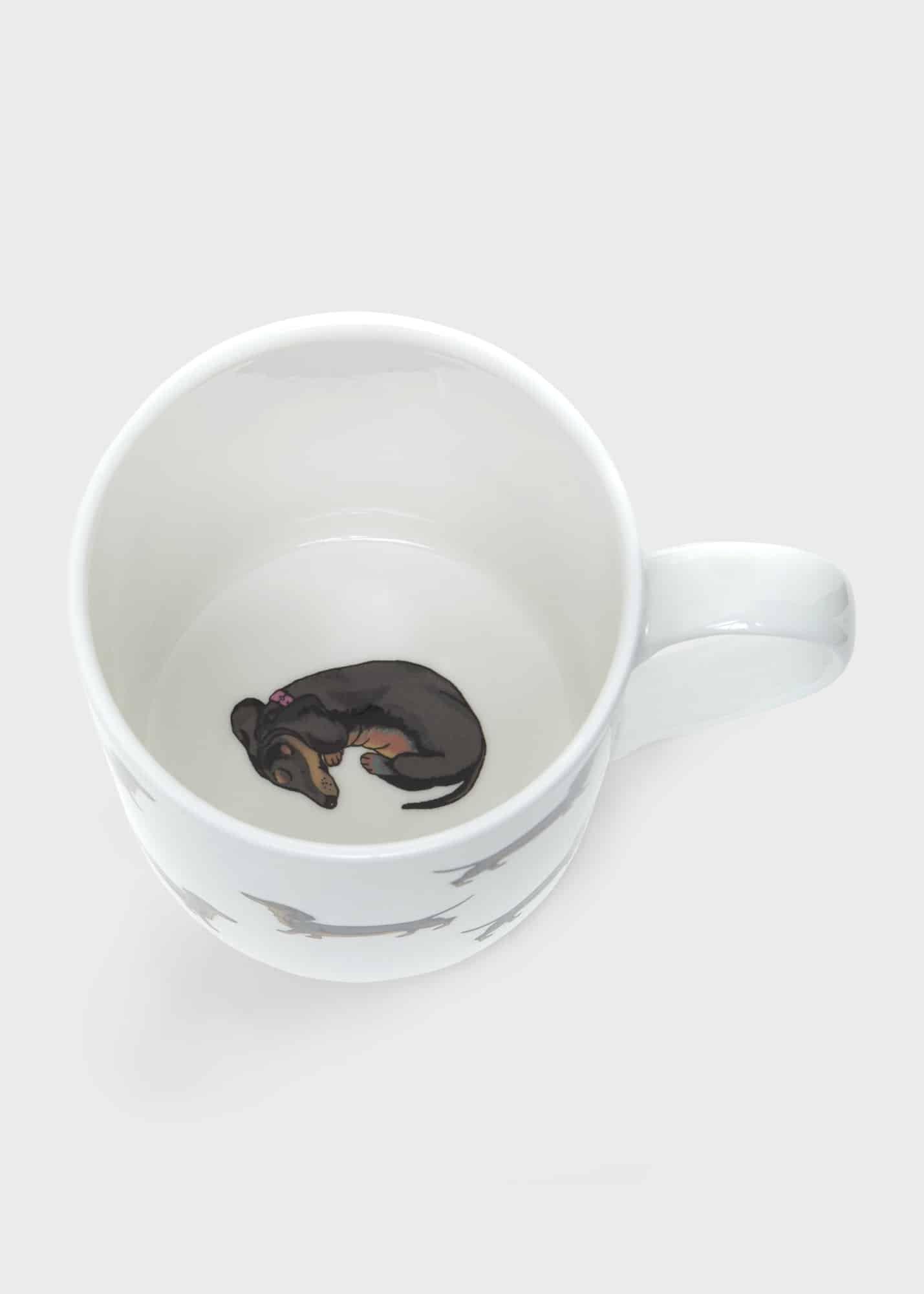 Sausage Dog Mug, White, hi-res