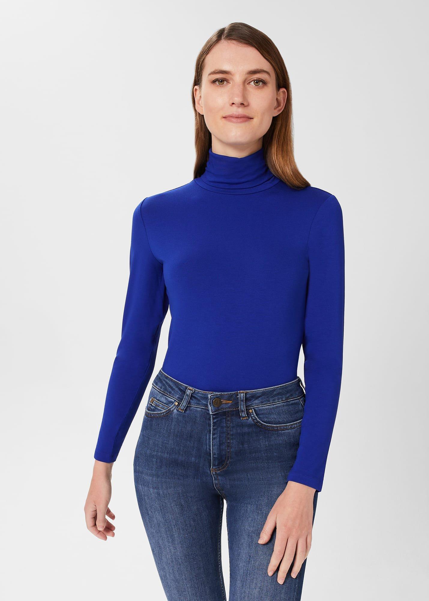 Mischa Turtle Neck, Cobalt Blue, hi-res
