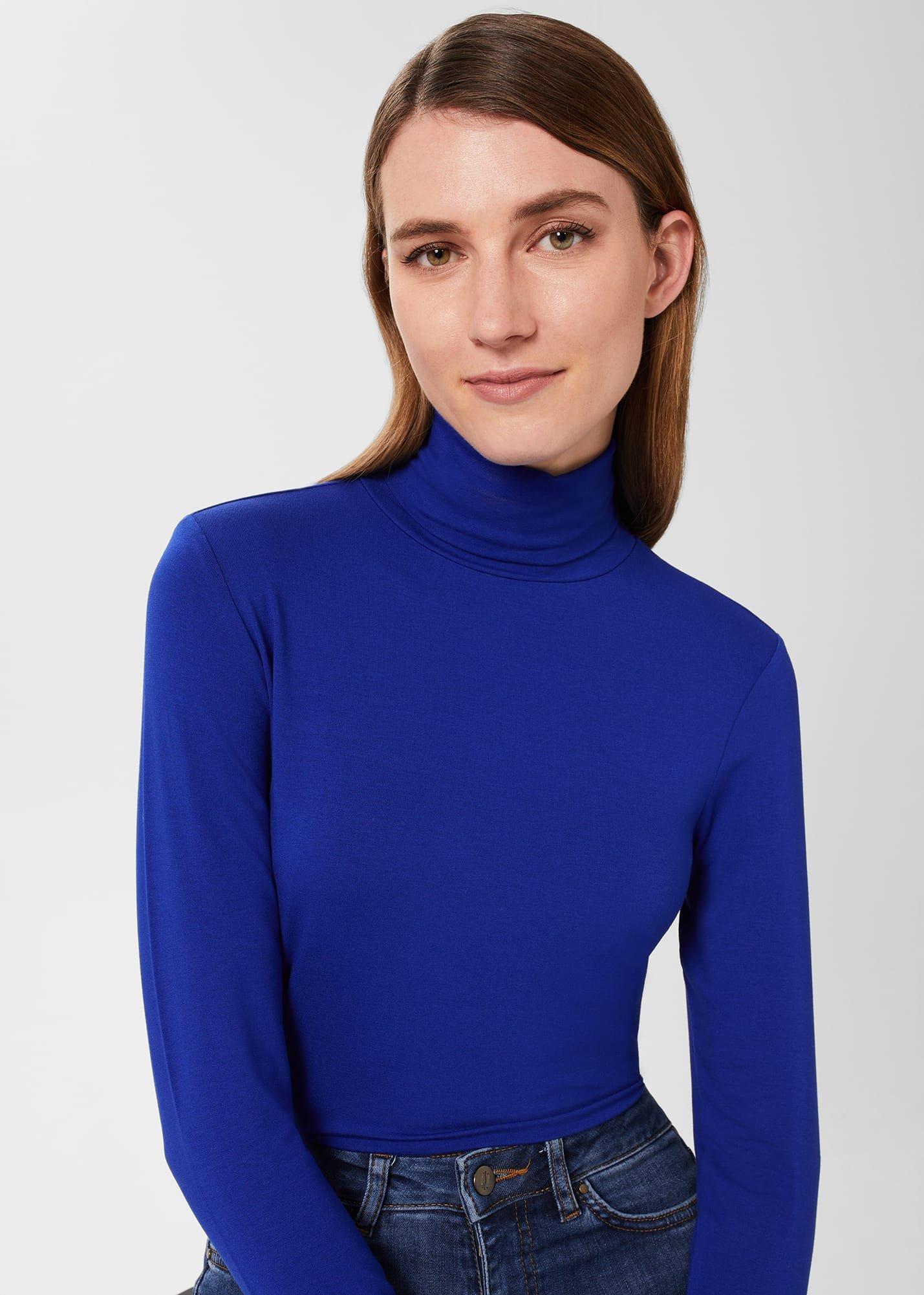 Mischa Turtle Neck, Cobalt Blue, hi-res