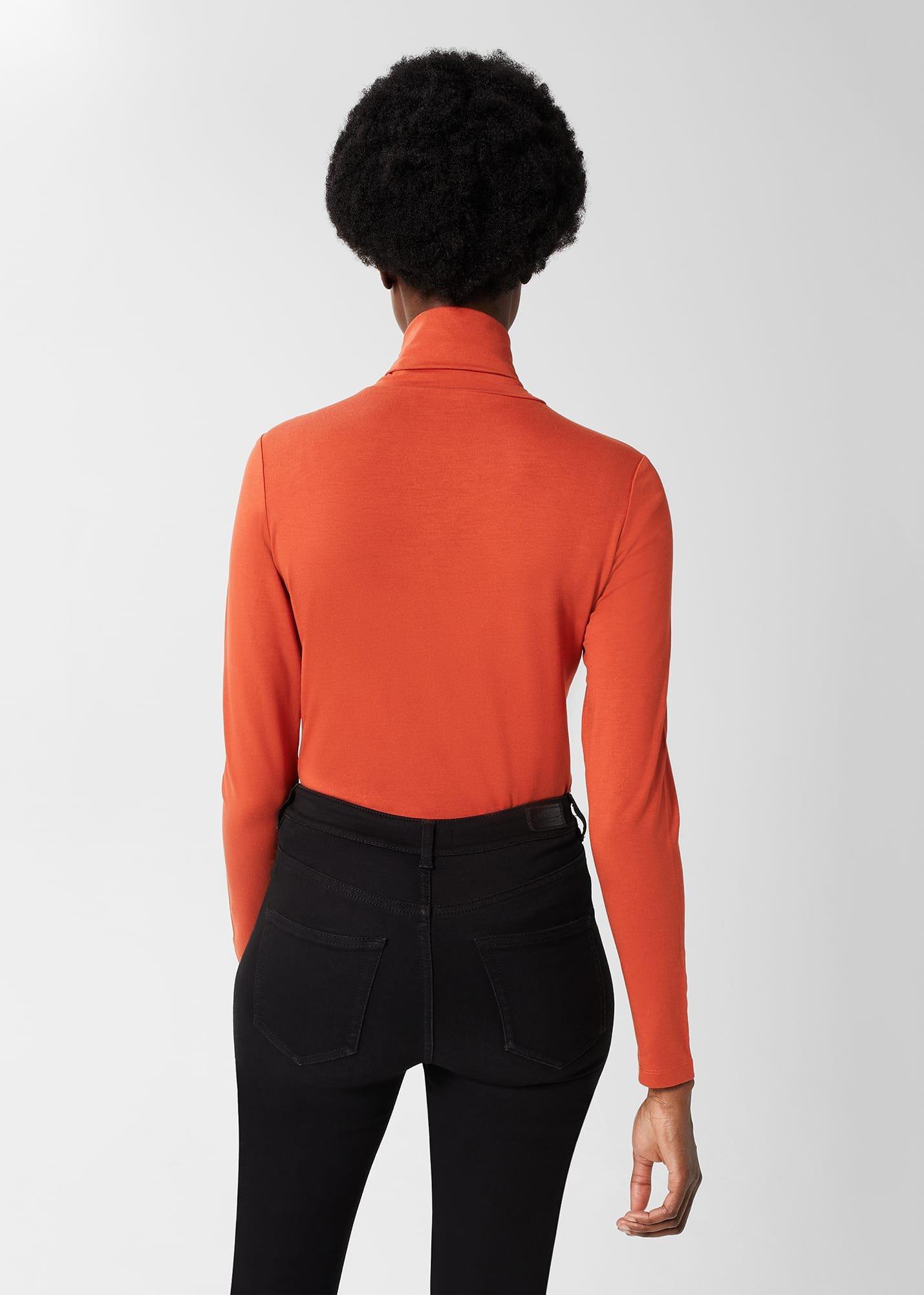 Mischa Turtle Neck, Deep Orange, hi-res