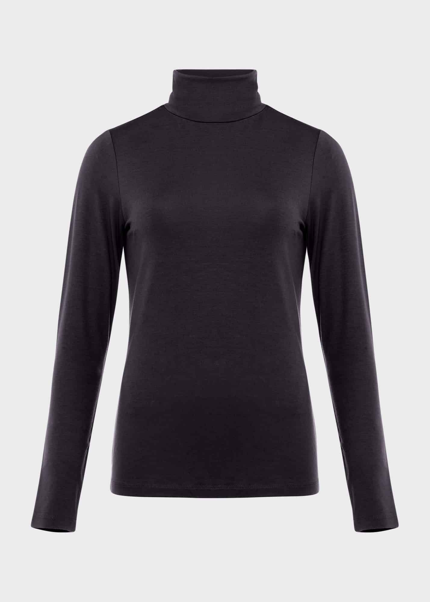 Mischa Roll Neck Top, Navy, hi-res