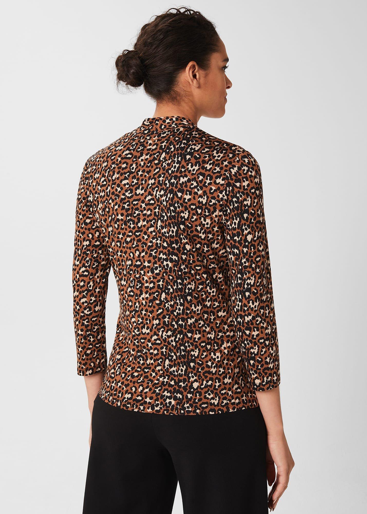 Aimee Printed Top, Brown Multi, hi-res