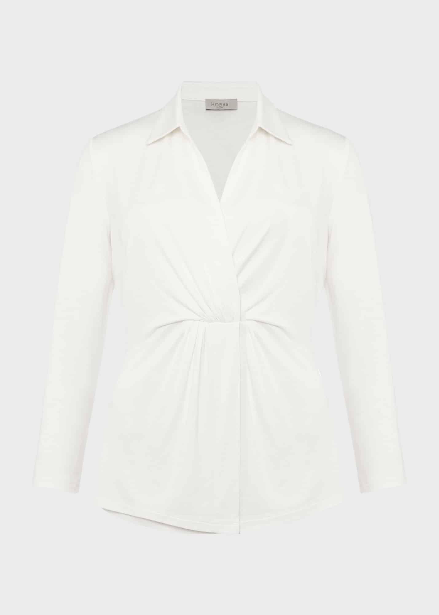 Nadia Wrap Top, Ivory, hi-res