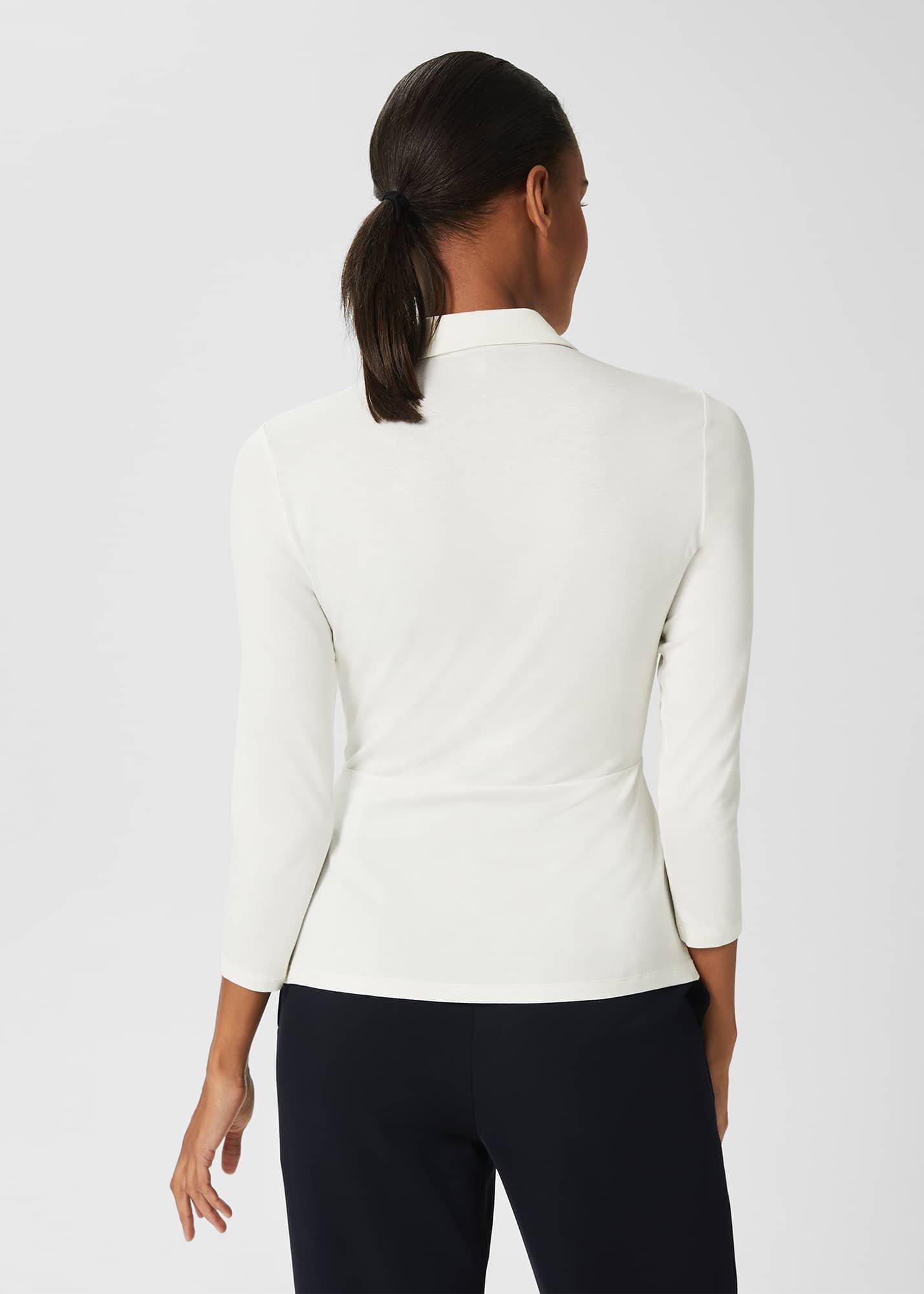 Nadia Wrap Top, Ivory, hi-res