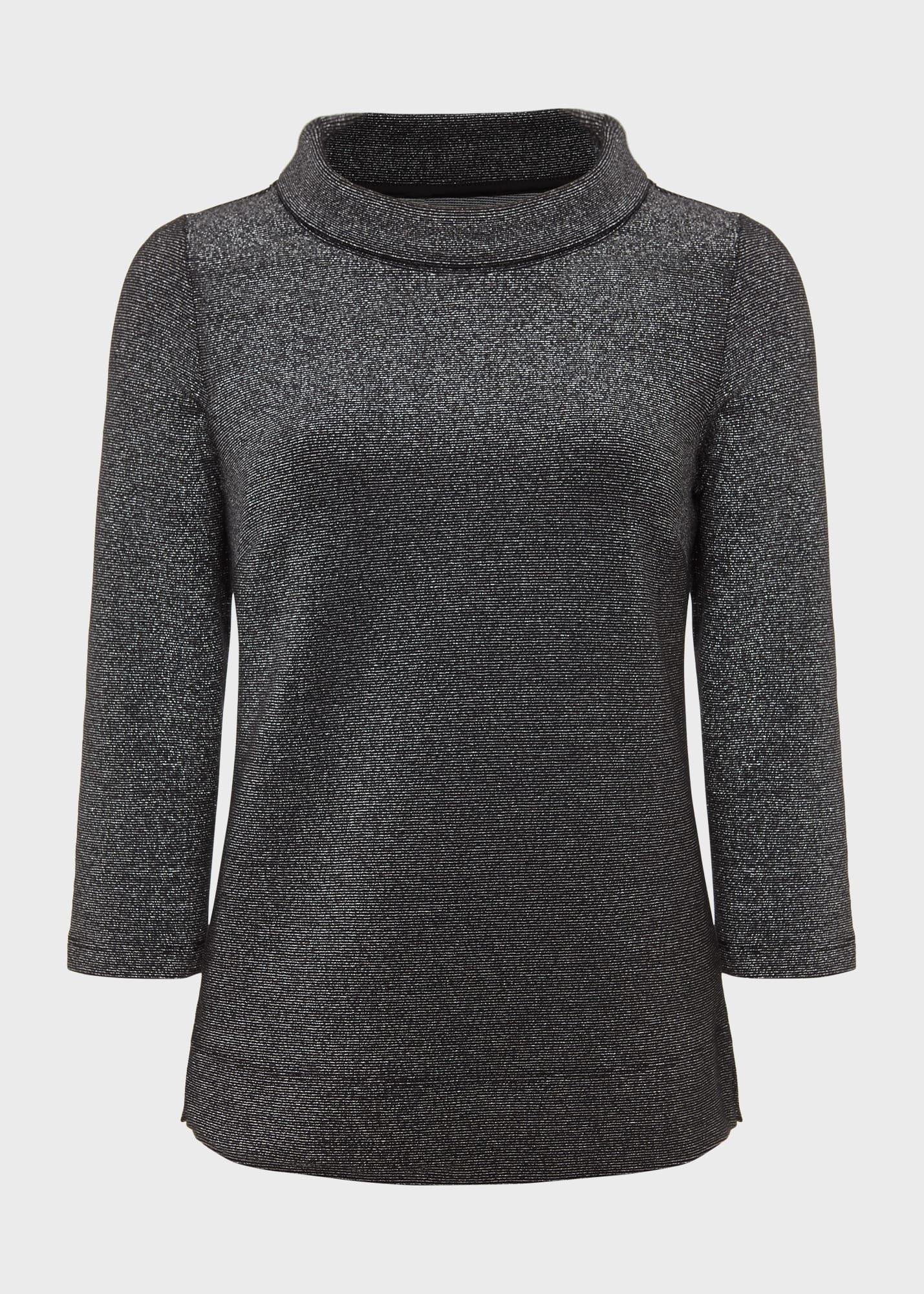 Sparkle Betsy Top, Black Silver, hi-res