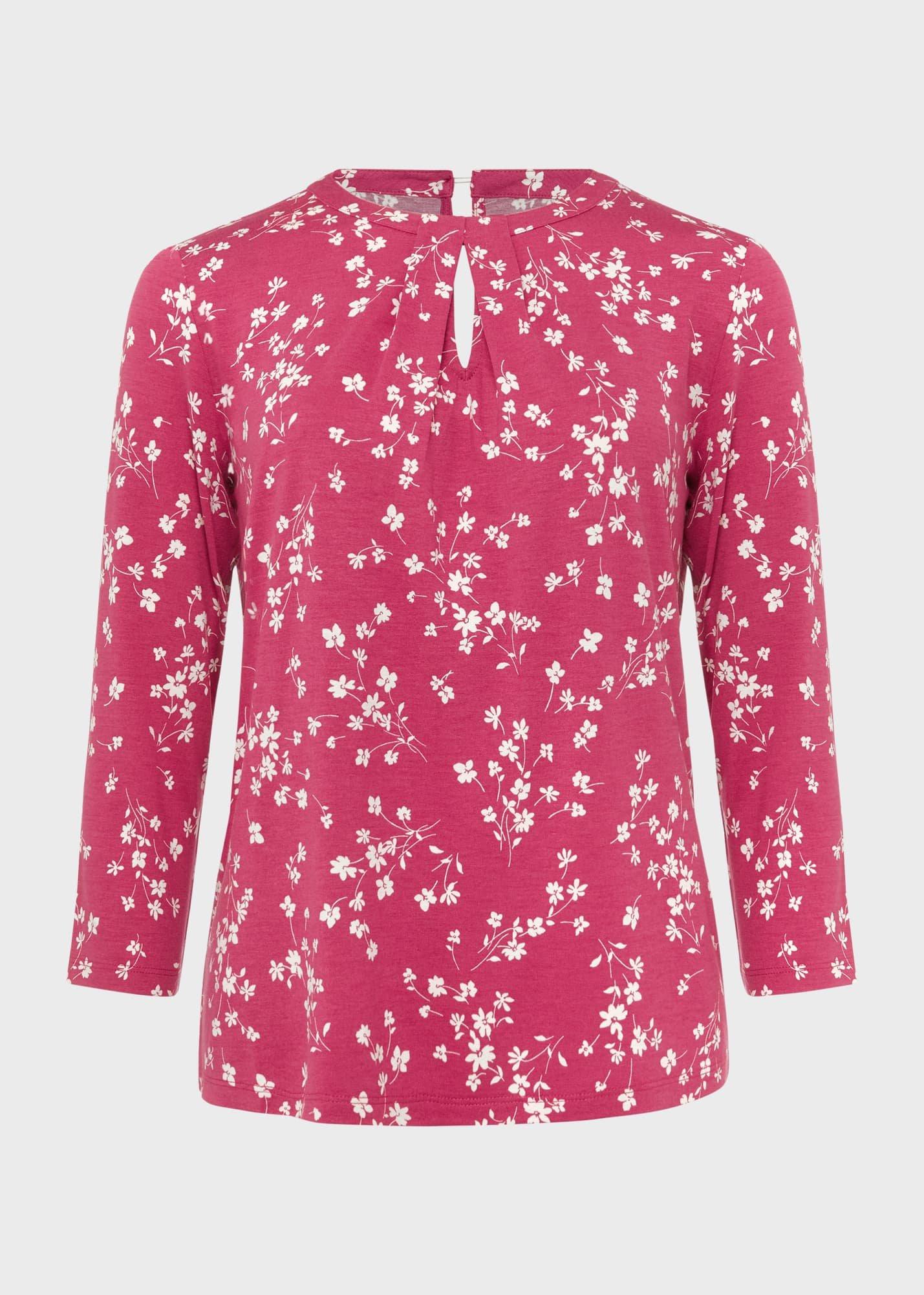 Julia Printed Top, Floral, hi-res