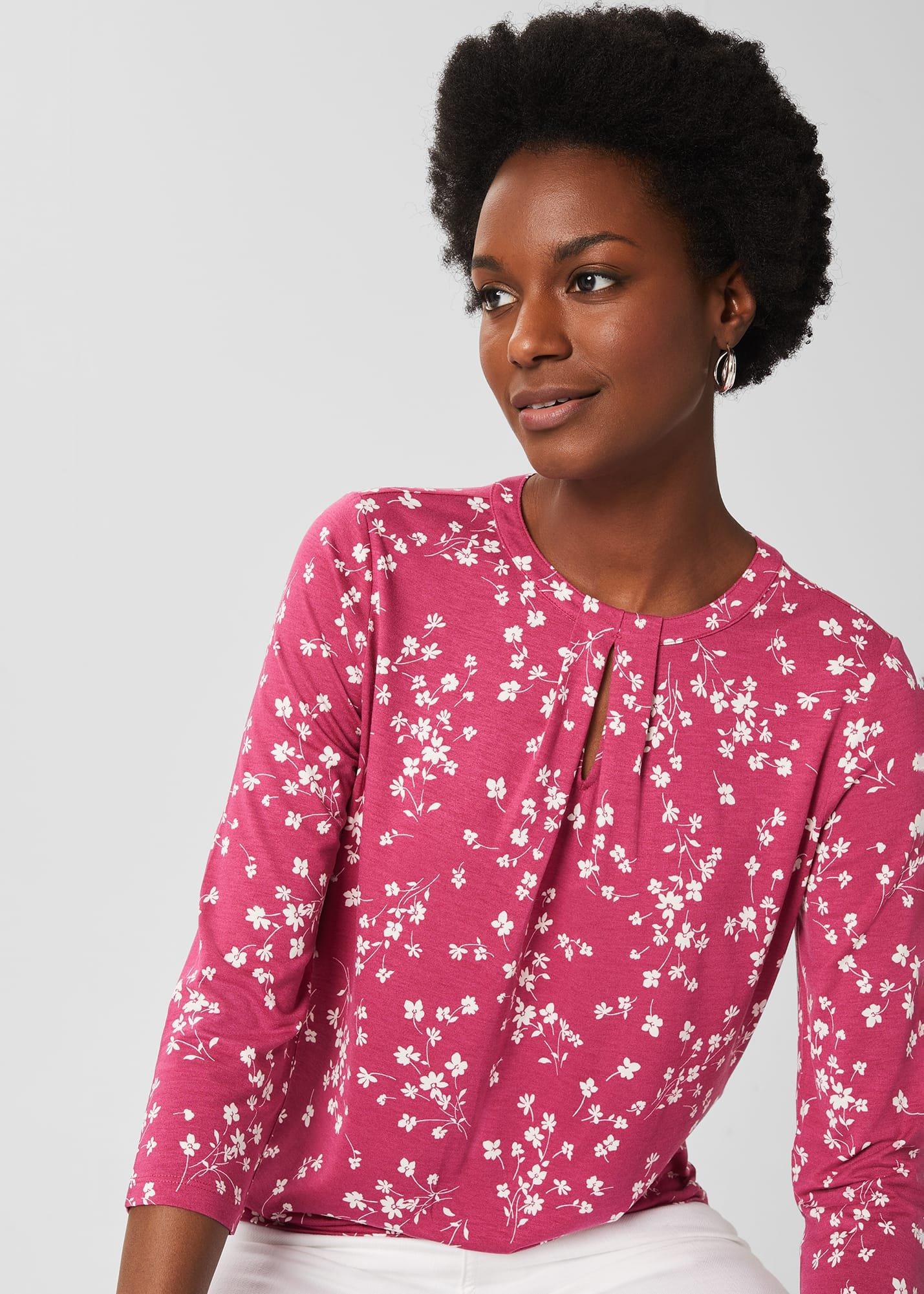 Julia Printed Top, Floral, hi-res