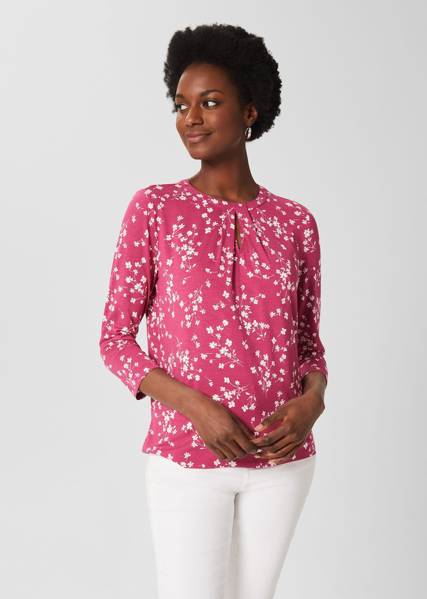 Julia Printed Top, Floral, hi-res