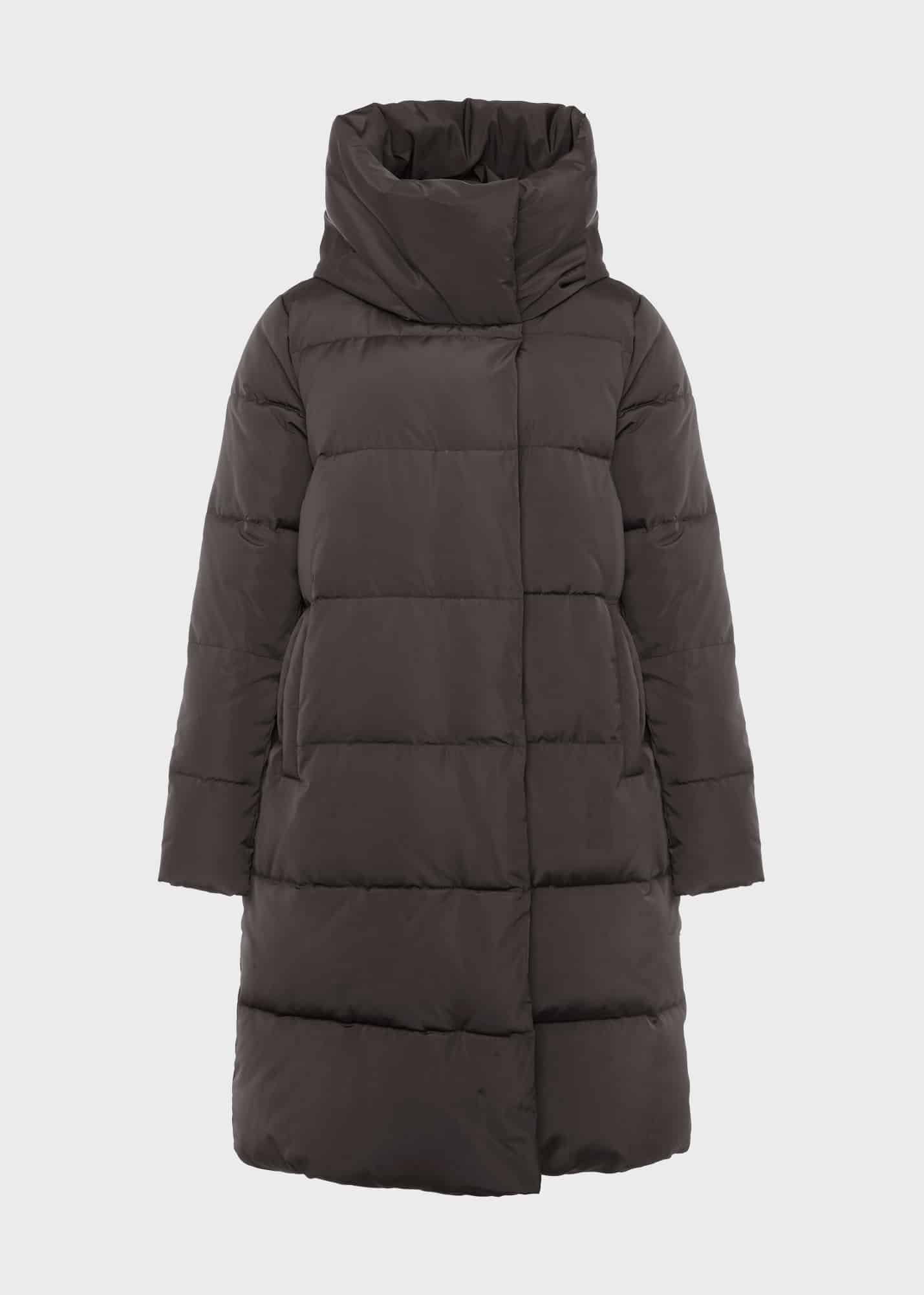 Heather Puffer Coat, Charcoal, hi-res