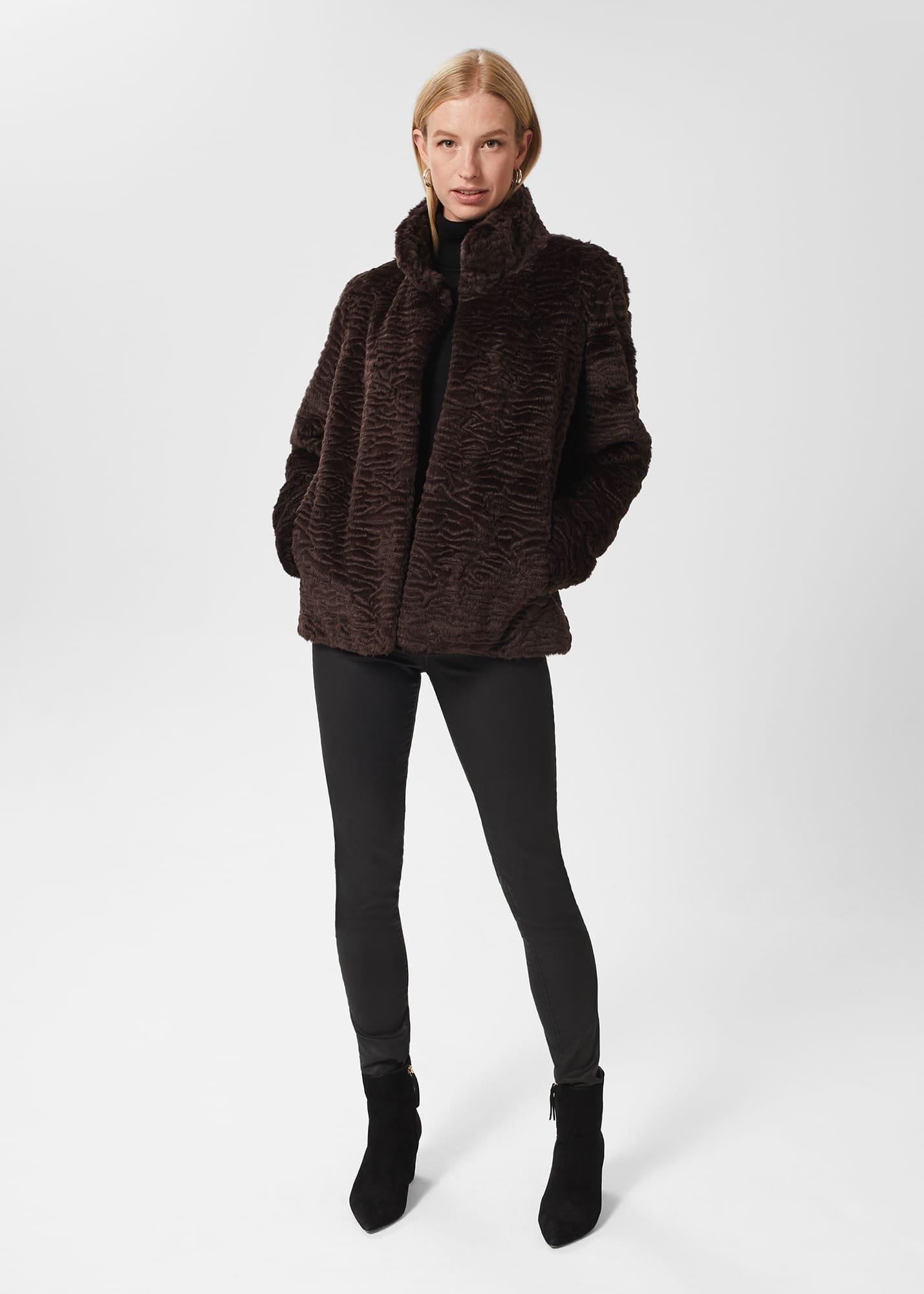 Lia Coat, Aubergine, hi-res
