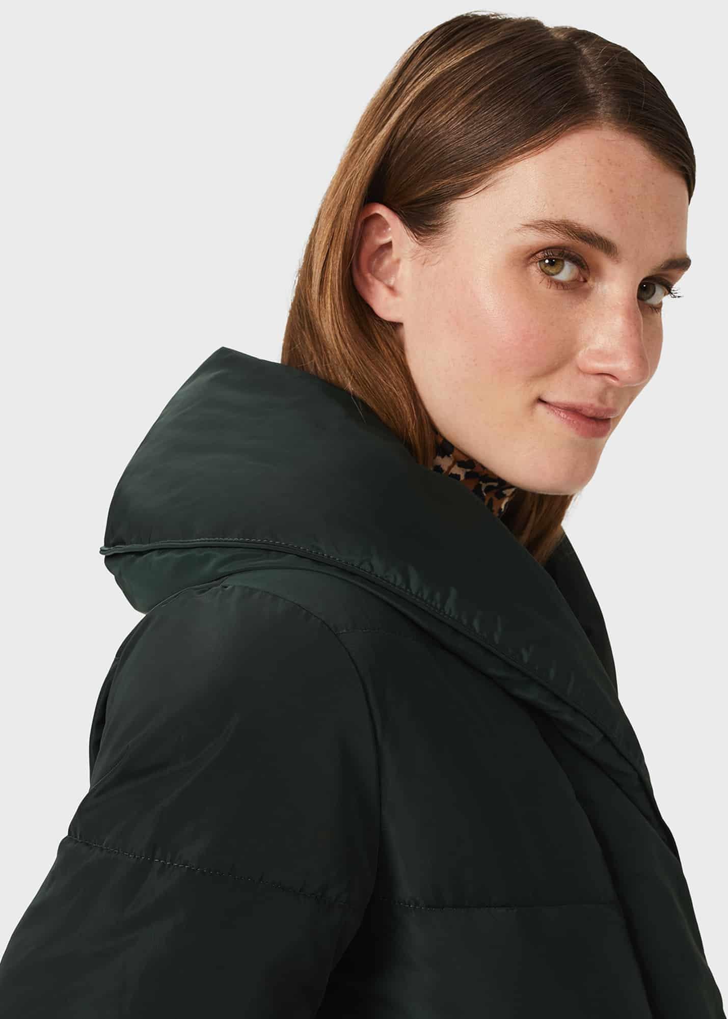 Indira Water Resistant Puffer Jacket, Dark Ivy Green, hi-res
