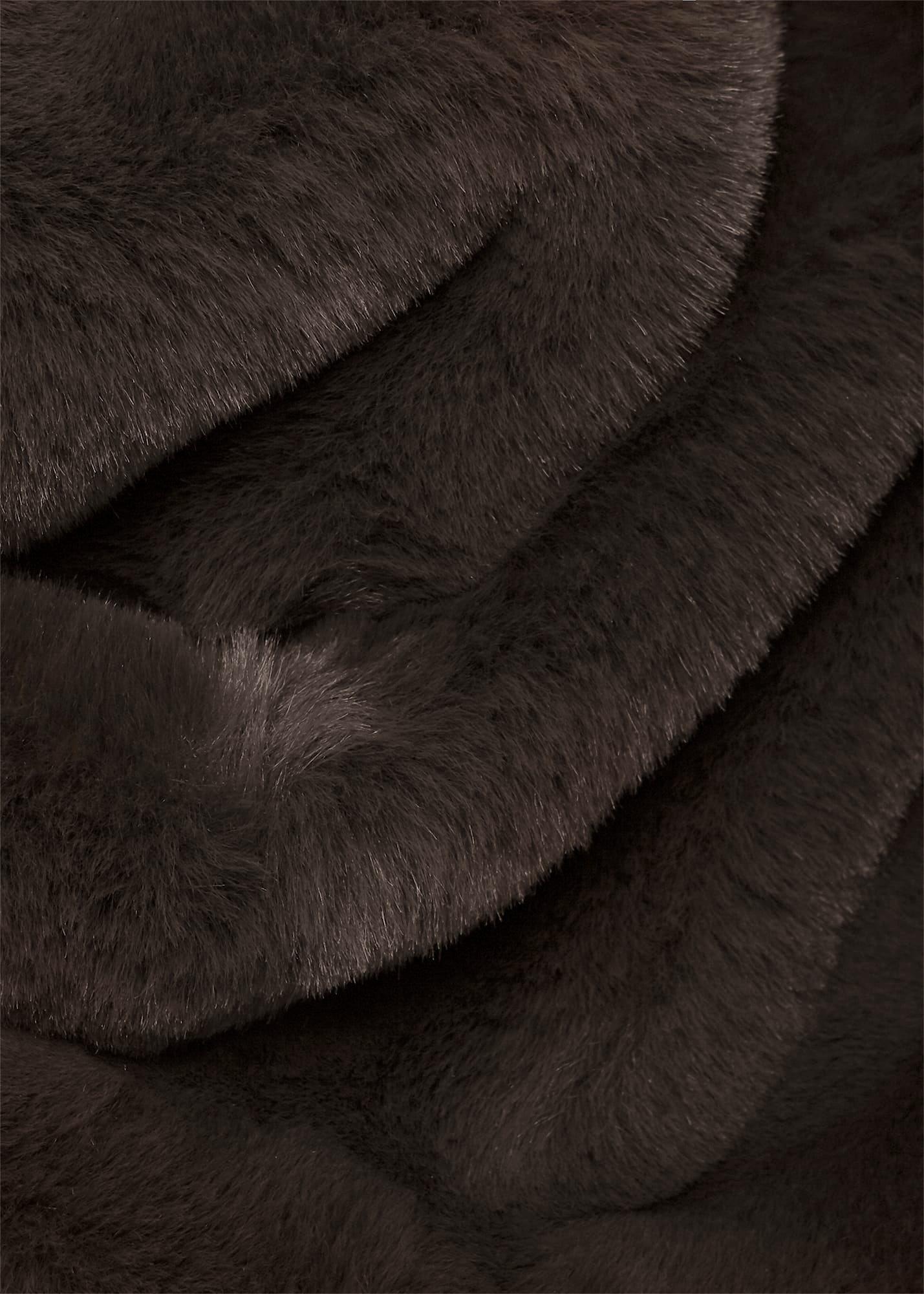 Gabby Faux Fur Coat , Dark Charcoal, hi-res