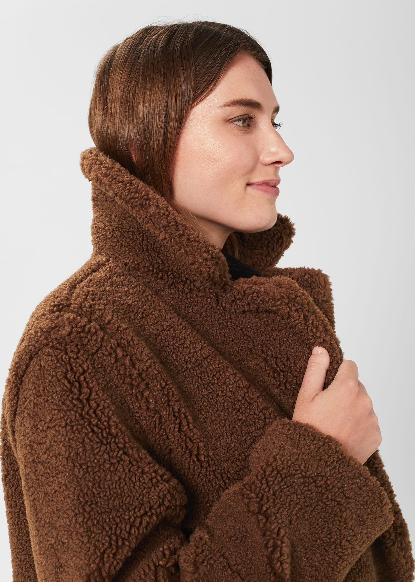 Clare Teddy Coat , Vicuna, hi-res
