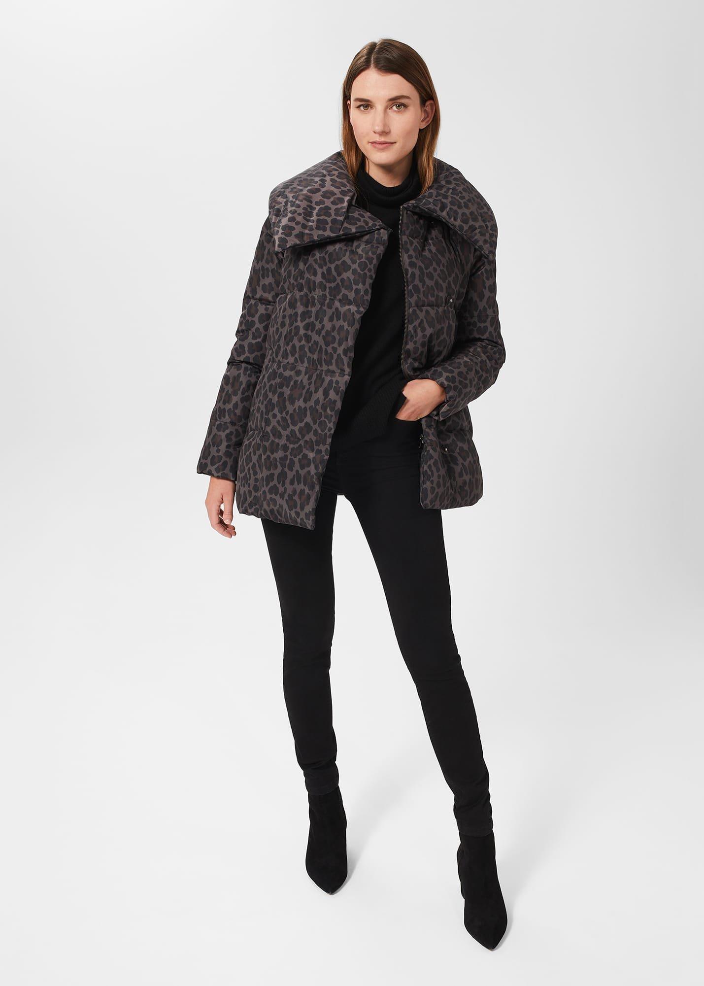 Samara Animal Print Puffer Coat, Animal, hi-res