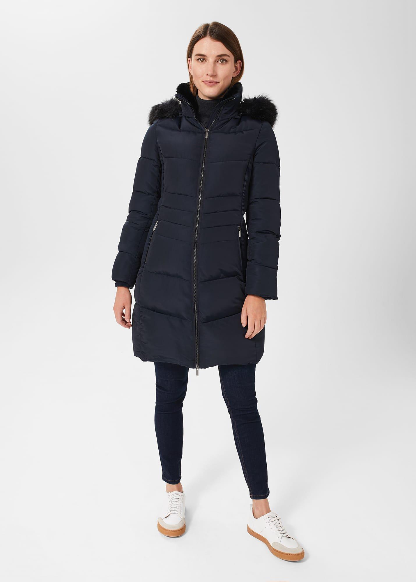 Tali Puffer With Hood, Navy, hi-res