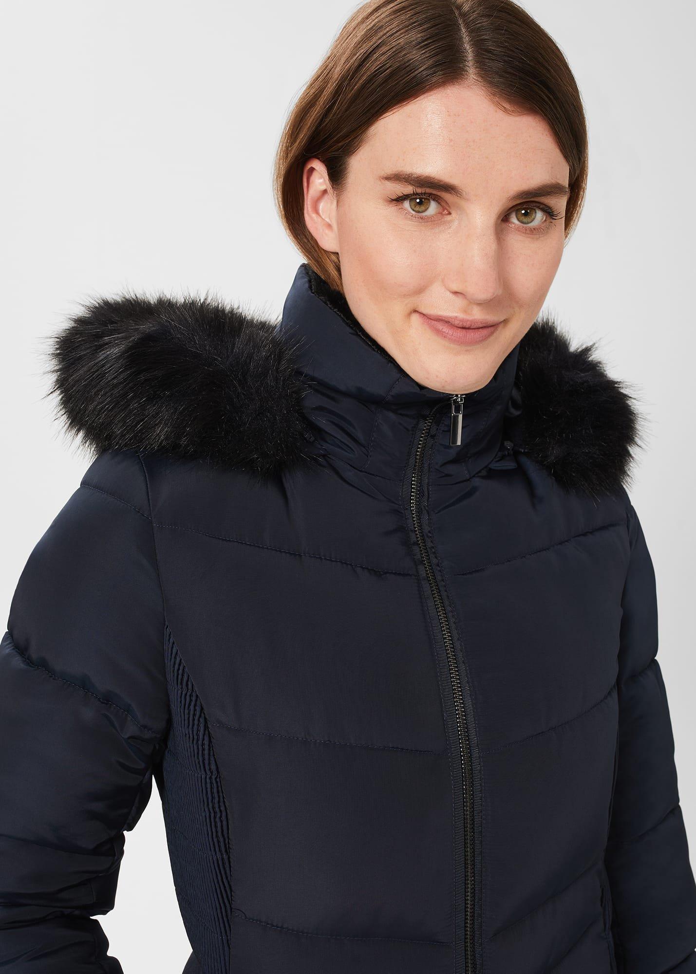 Tali Puffer With Hood, Navy, hi-res