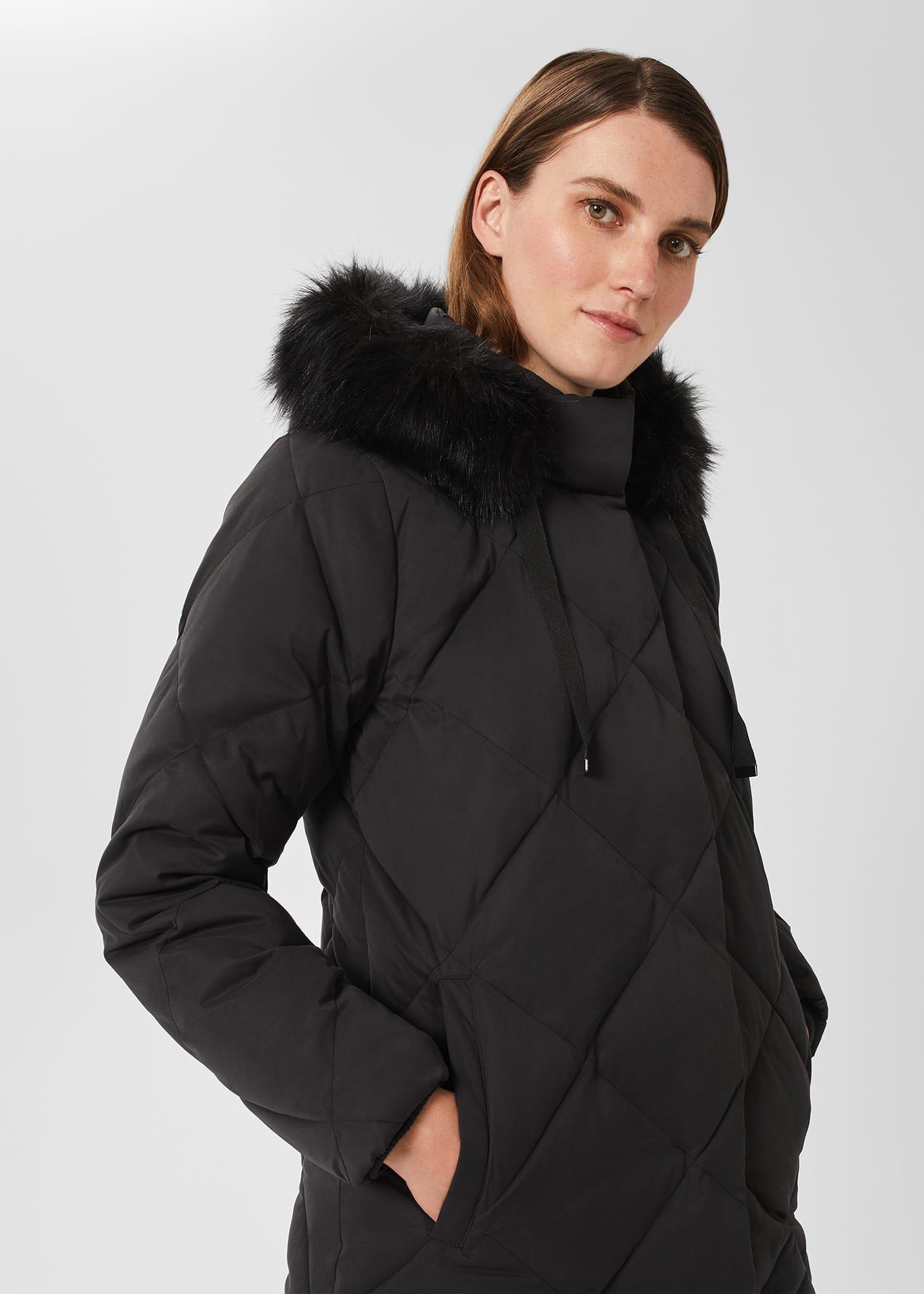 Loren Puffer Jacket With Hood, Washed Black, hi-res