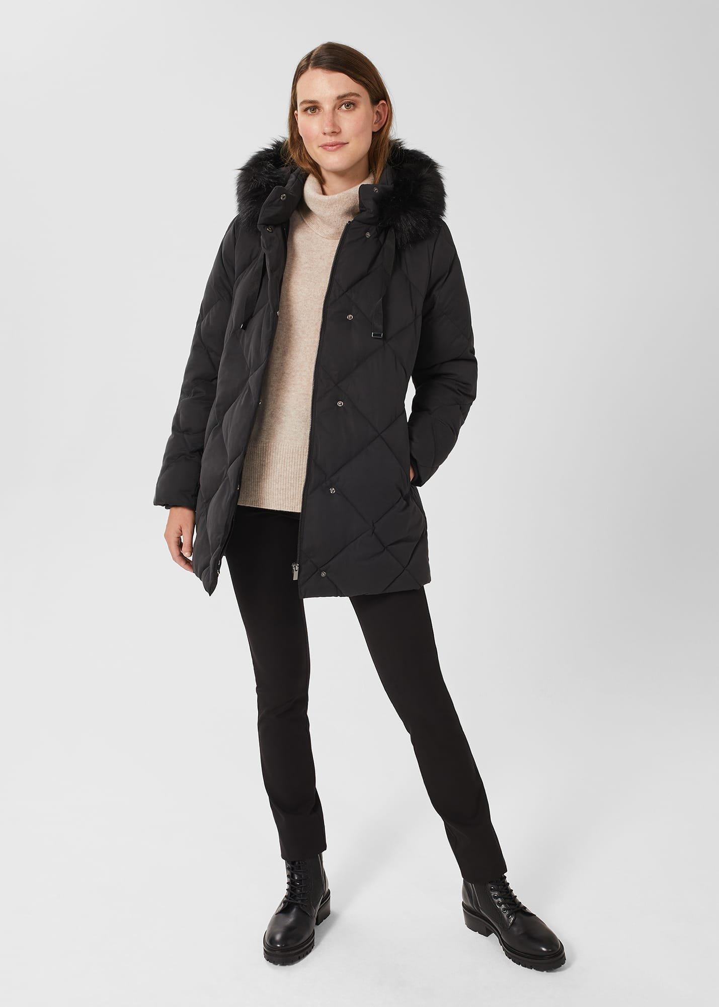 Loren Puffer Jacket With Hood, Washed Black, hi-res